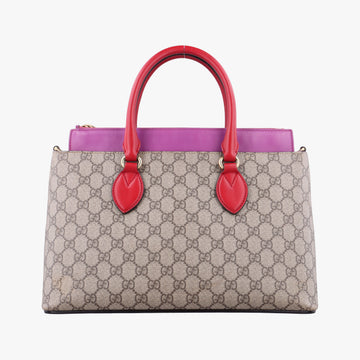 GG SUPREME Beige×Pink×Red PVC coated canvas×Leather 409534 G019548322GGスプリーム ベージュ×ピンク×レッド PVCコーティングキャンバス×レザー 409534 G019548322
