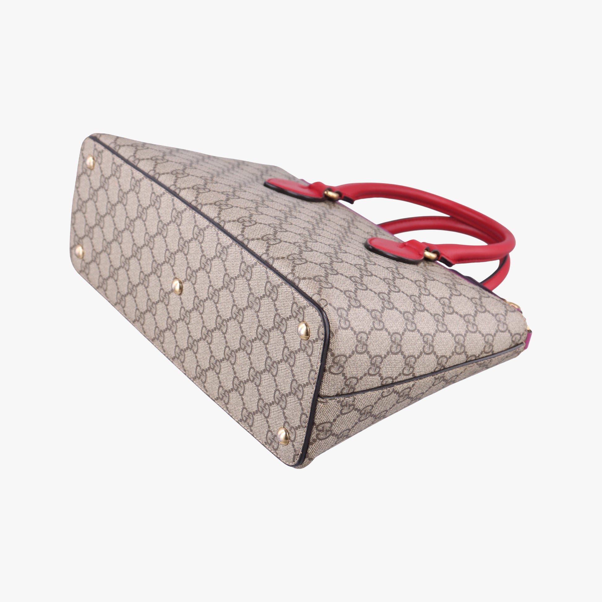 GG SUPREME Beige×Pink×Red PVC coated canvas×Leather 409534 G019548322GGスプリーム ベージュ×ピンク×レッド PVCコーティングキャンバス×レザー 409534 G019548322