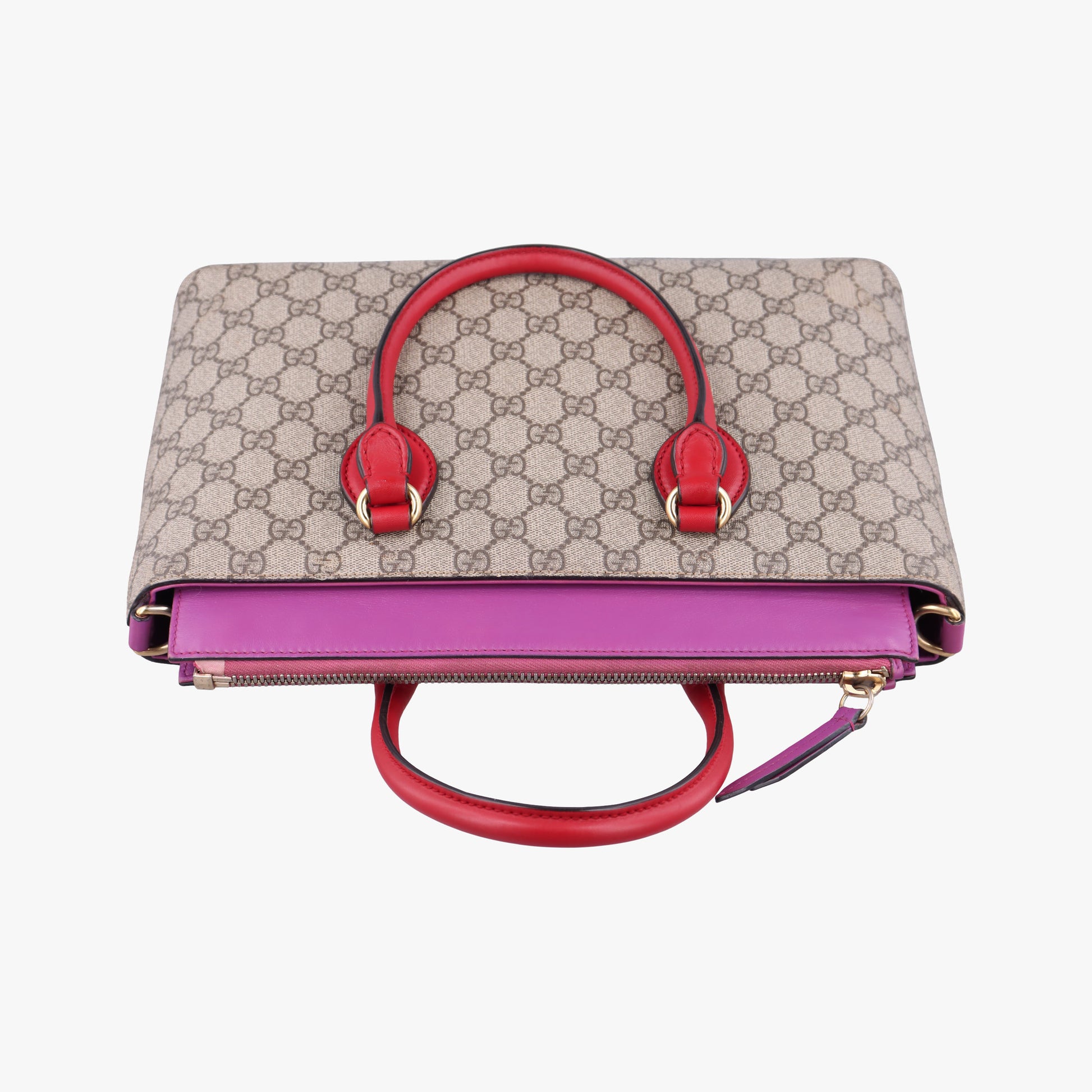 GG SUPREME Beige×Pink×Red PVC coated canvas×Leather 409534 G019548322GGスプリーム ベージュ×ピンク×レッド PVCコーティングキャンバス×レザー 409534 G019548322
