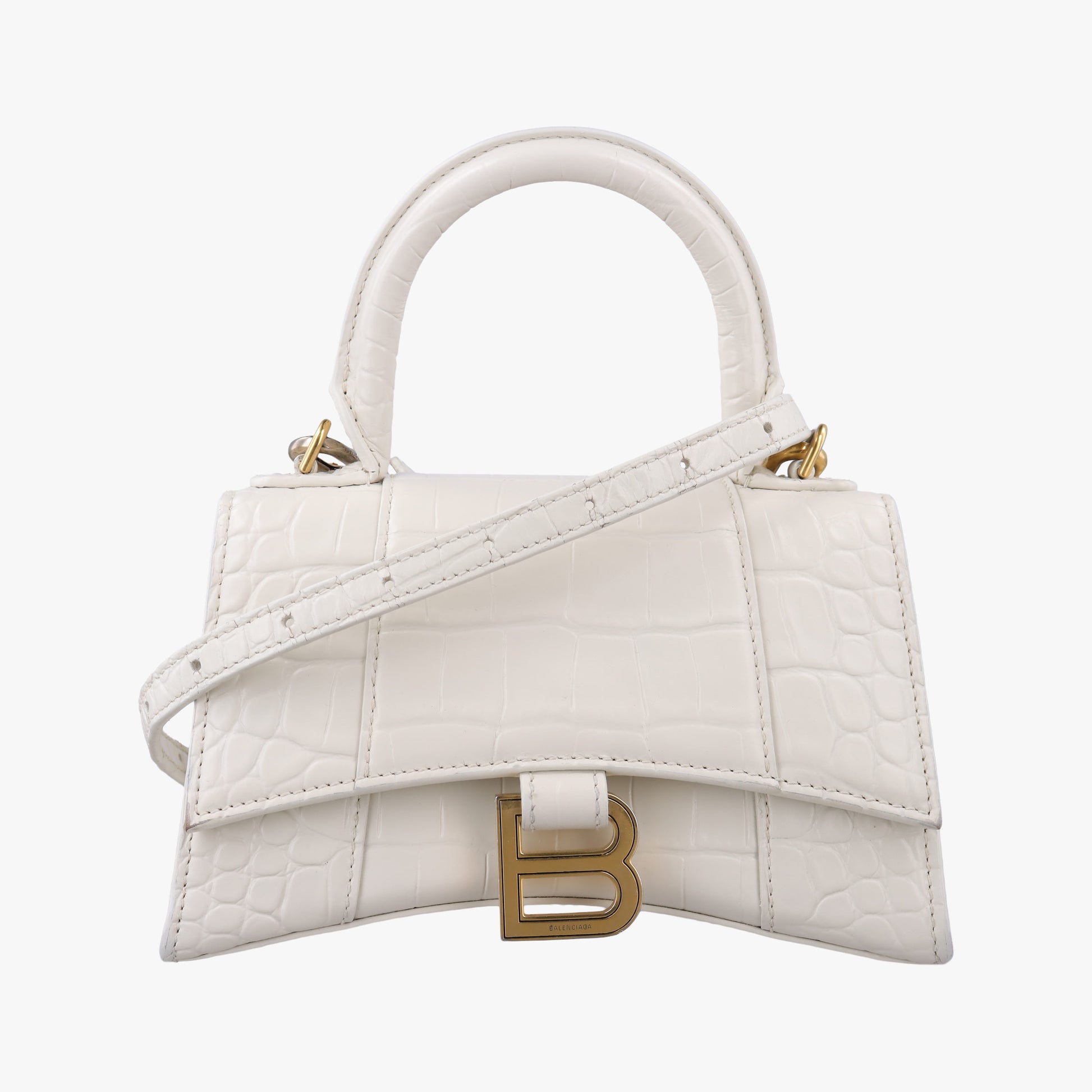Hourglass mini White leather 592833.9016.R.493075アワーグラス ミニ ホワイト レザー 592833.9016.R.493075