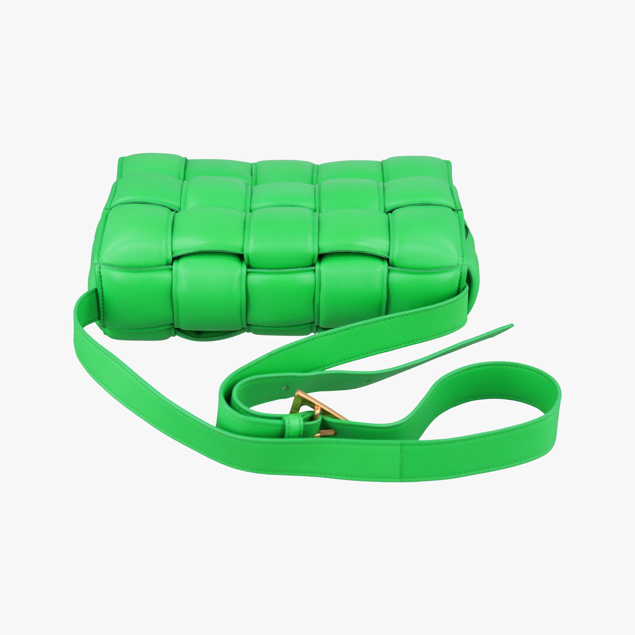 Padded Cassette Green lambskin B09349835Zパデッド カセット グリーン ラムスキン B09349835Z