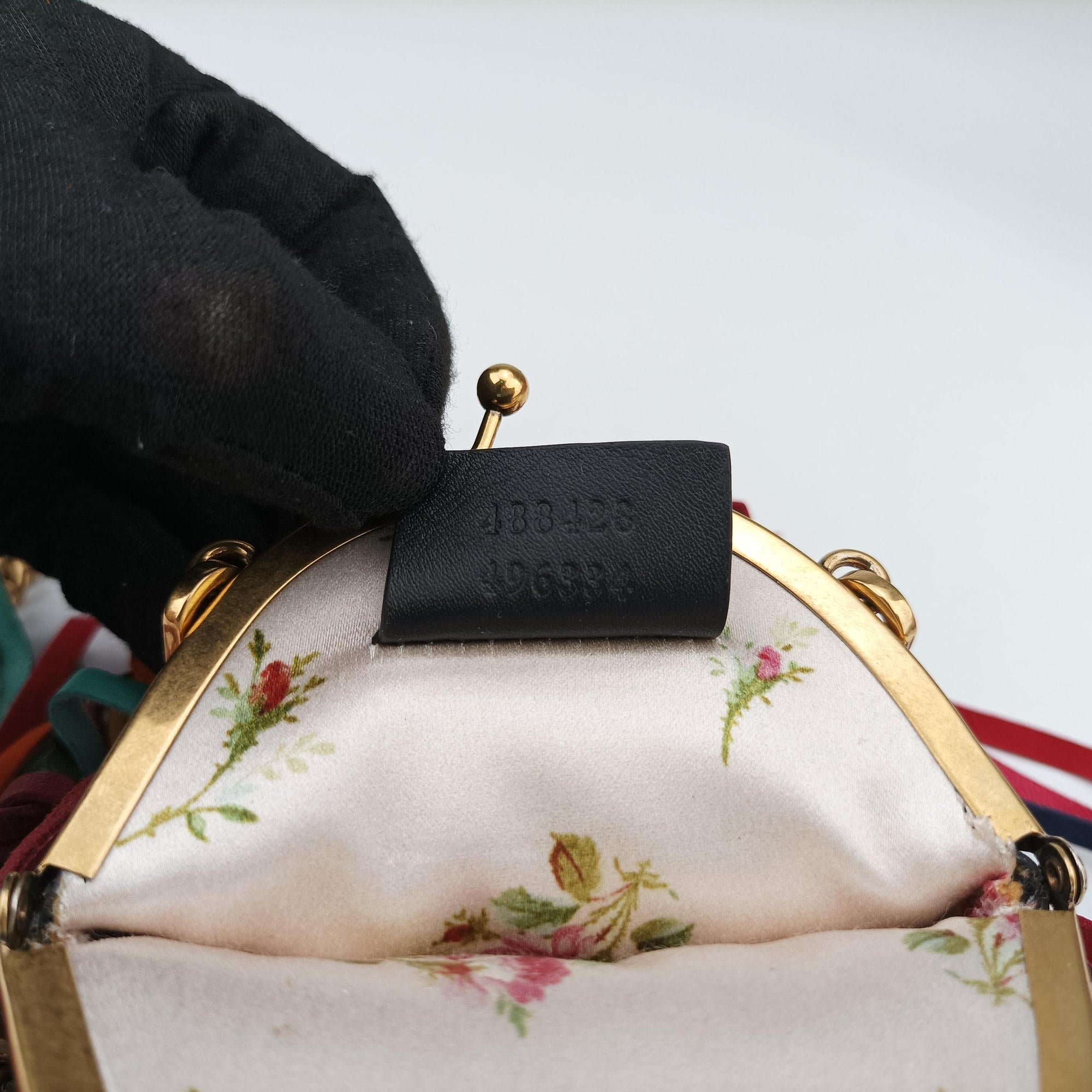 Animalier Mini Frame Bag Black Leather 488428  アニマリエ ミニ フレーム バッグ ブラック レザー 488428  