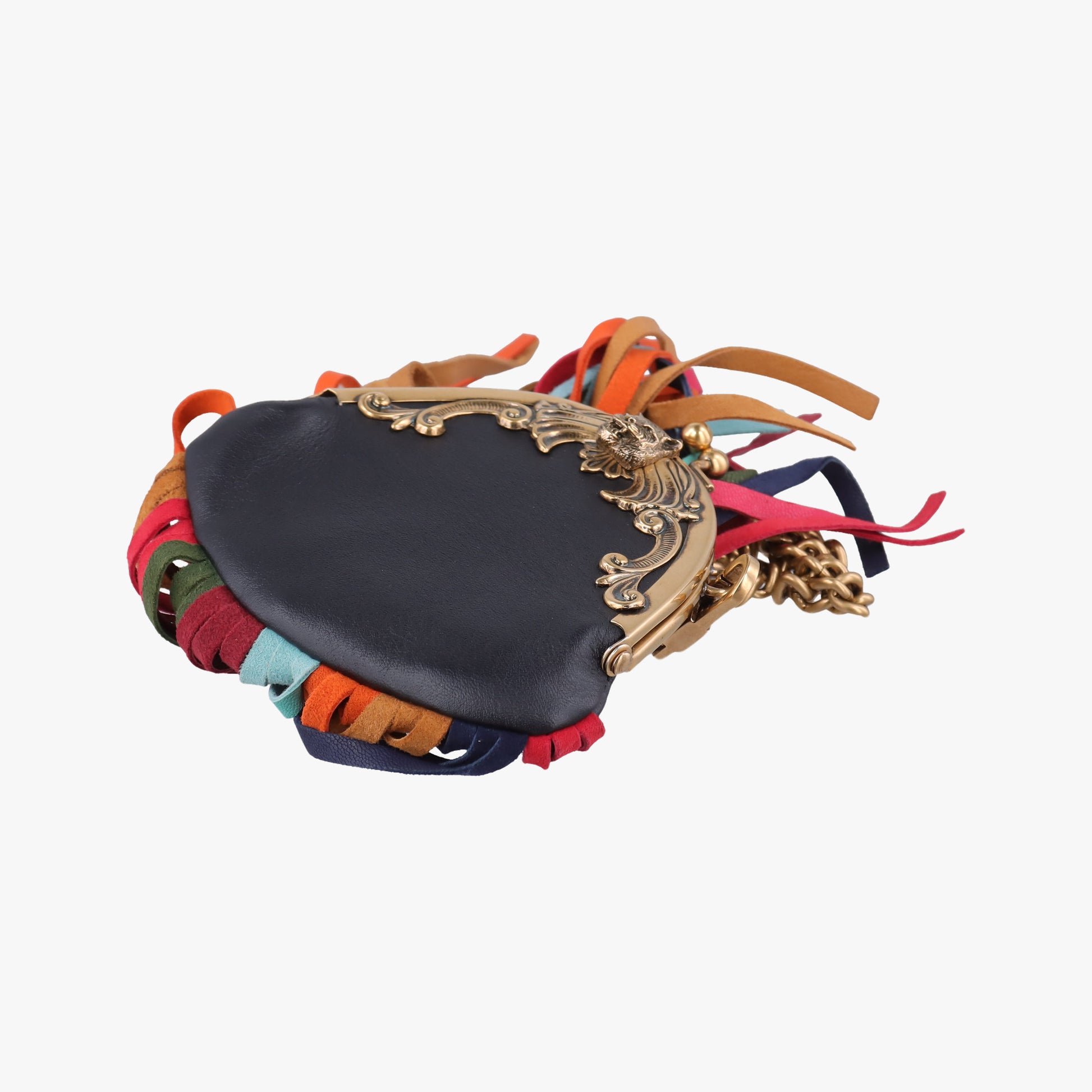 Animalier Mini Frame Bag Black Leather 488428  アニマリエ ミニ フレーム バッグ ブラック レザー 488428  