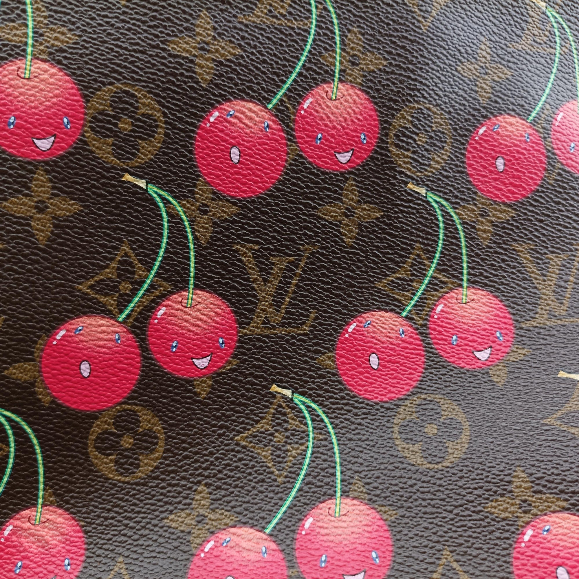 Cherry Sac Plat Brown×Cherry Print Monogram Canvas M95010 MI0015チェリー サックプラ ブラウン×チェリー柄 モノグラム キャンバス M95010 MI0015