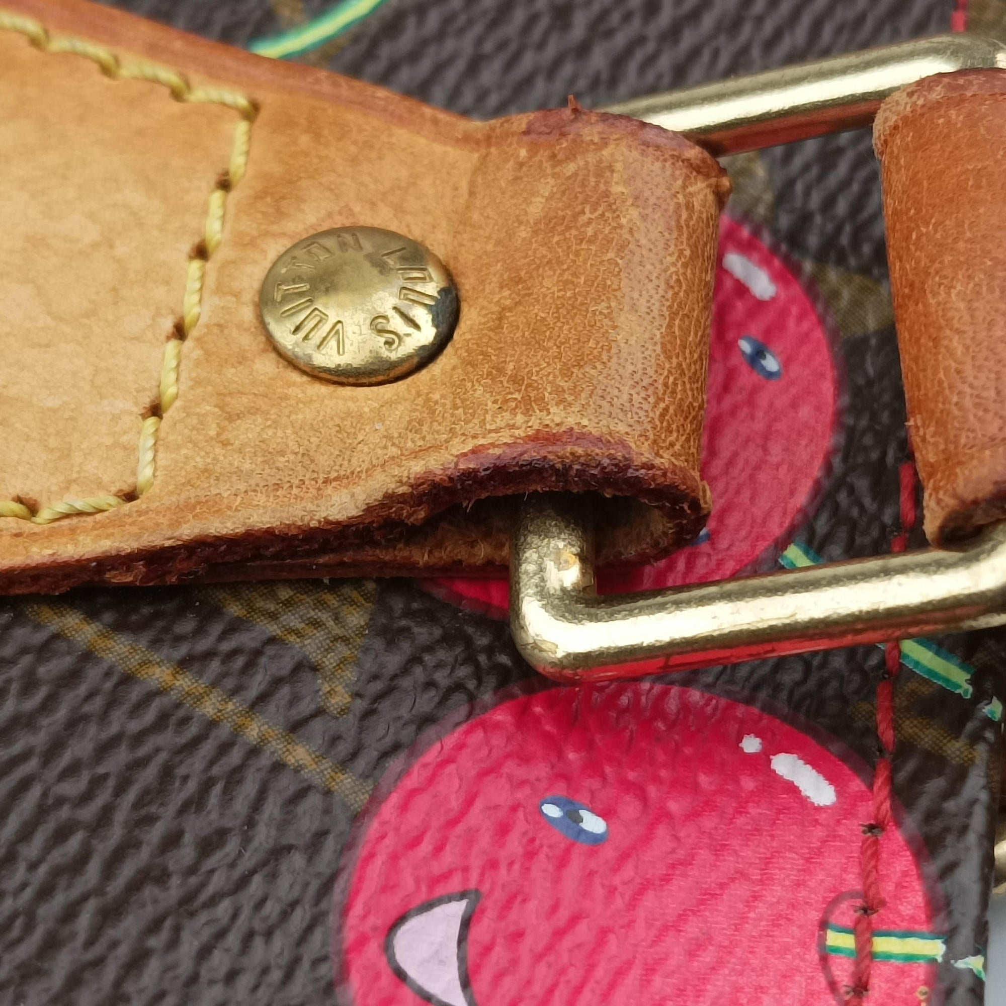 Cherry Sac Plat Brown×Cherry Print Monogram Canvas M95010 MI0015チェリー サックプラ ブラウン×チェリー柄 モノグラム キャンバス M95010 MI0015