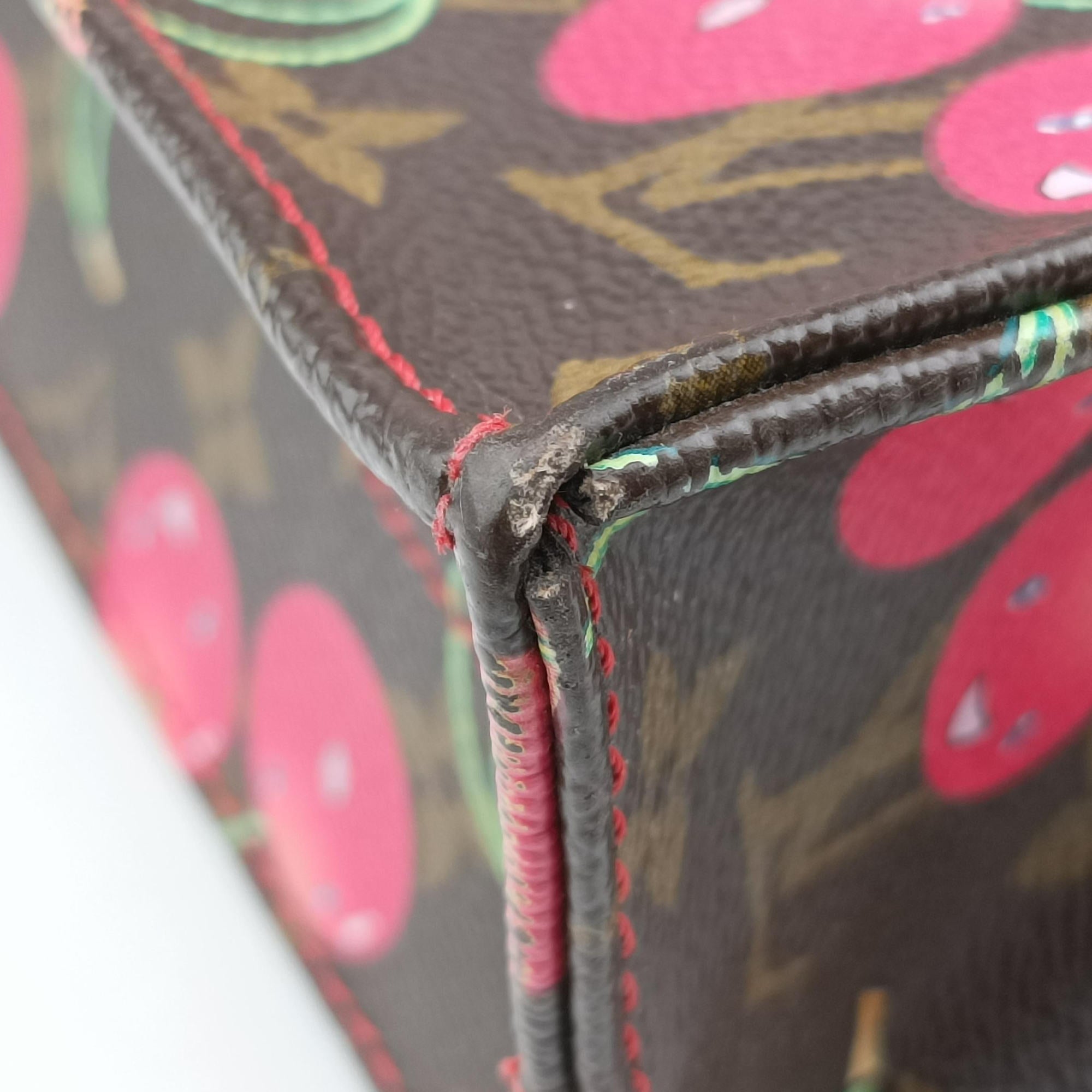 Cherry Sac Plat Brown×Cherry Print Monogram Canvas M95010 MI0015チェリー サックプラ ブラウン×チェリー柄 モノグラム キャンバス M95010 MI0015