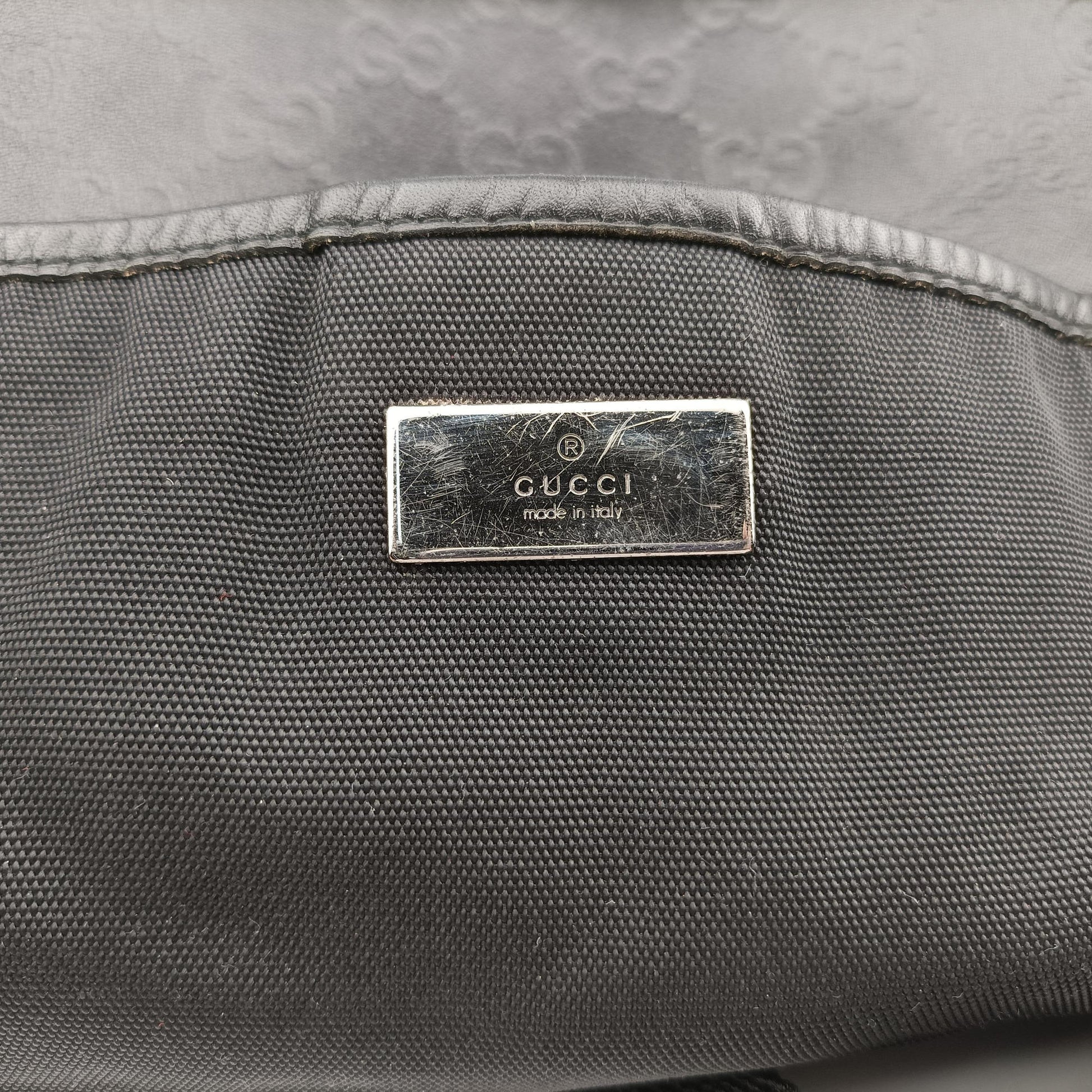Guccissima Black canvas×leather 162783 G3138040グッチシマ ブラック キャンバス×レザー 162783 G3138040