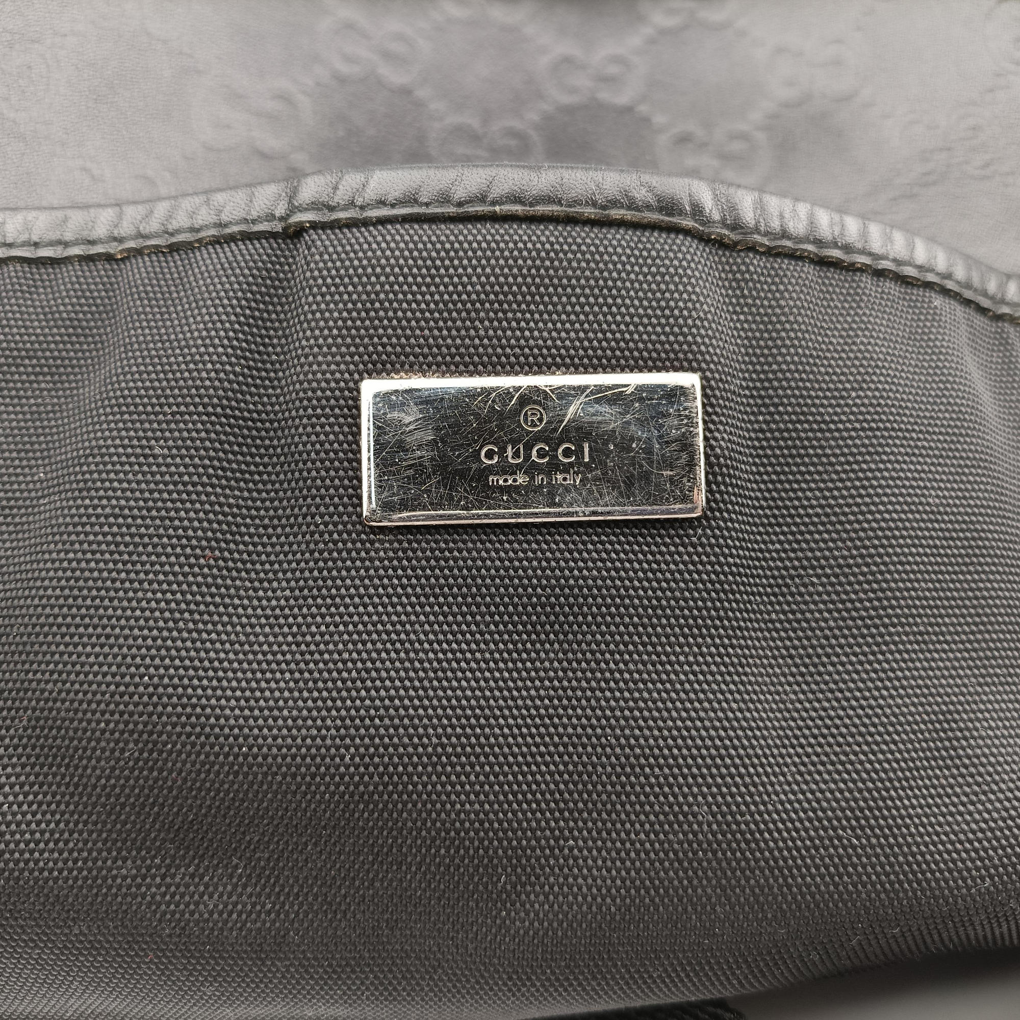 Guccissima Black canvas×leather 162783 G3138040グッチシマ ブラック キャンバス×レザー 162783 G3138040