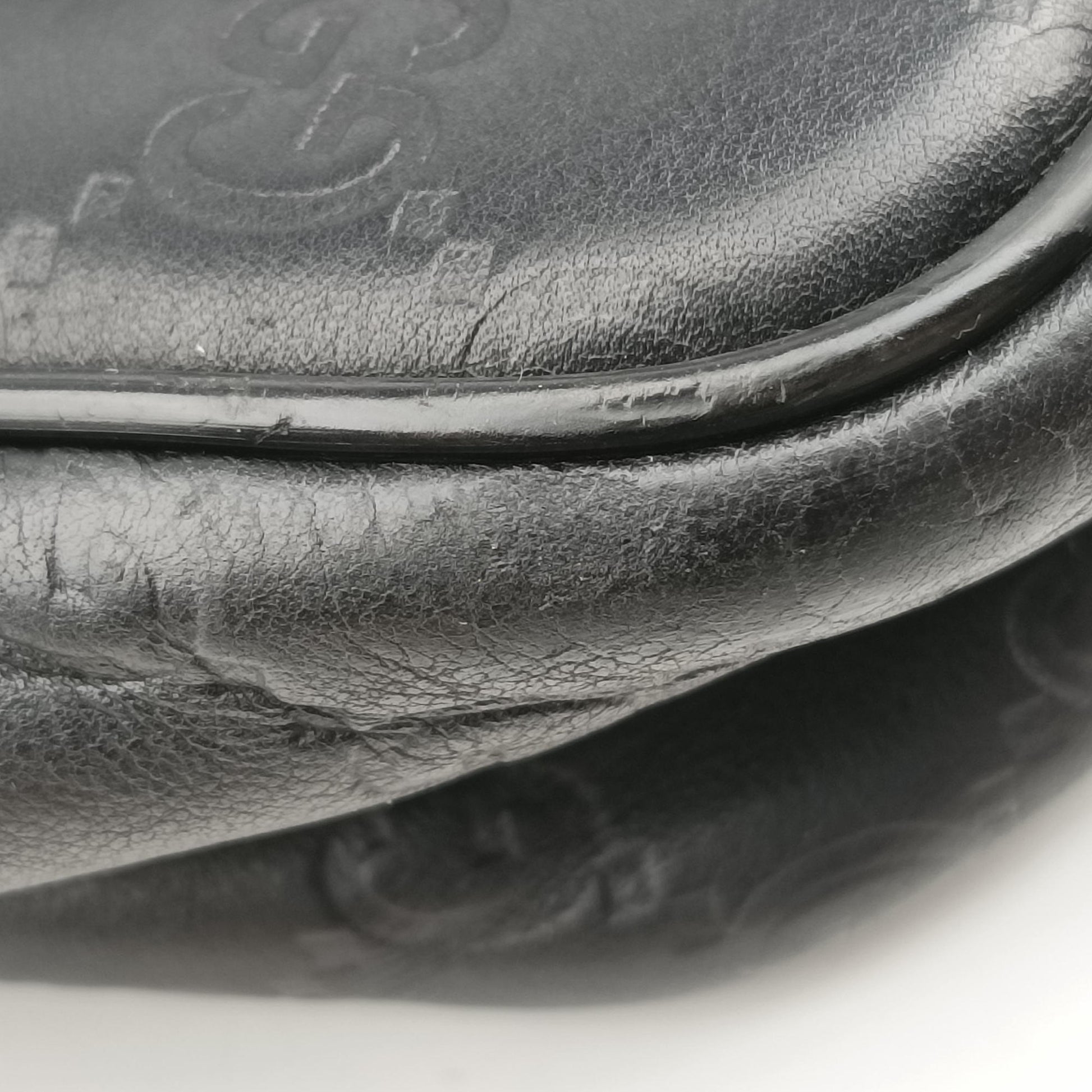 Guccissima Black canvas×leather 162783 G3138040グッチシマ ブラック キャンバス×レザー 162783 G3138040