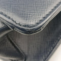 Triangle Logo Plate Navy Saffiano Leather 58/F 204三角 ロゴ プレート ネイビー サフィアーノレザー 58/F 204