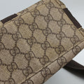 GG Supreme Double Buckle Beige × Dark Brown PVC coated canvas 122373 GGスプリーム ダブルバックル ベージュ × ダークブラウン PVCコーティングキャンバス 122373 