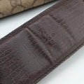 GG Supreme Double Buckle Beige × Dark Brown PVC coated canvas 122373 GGスプリーム ダブルバックル ベージュ × ダークブラウン PVCコーティングキャンバス 122373 