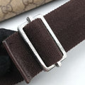 GG Supreme Double Buckle Beige × Dark Brown PVC coated canvas 122373 GGスプリーム ダブルバックル ベージュ × ダークブラウン PVCコーティングキャンバス 122373 