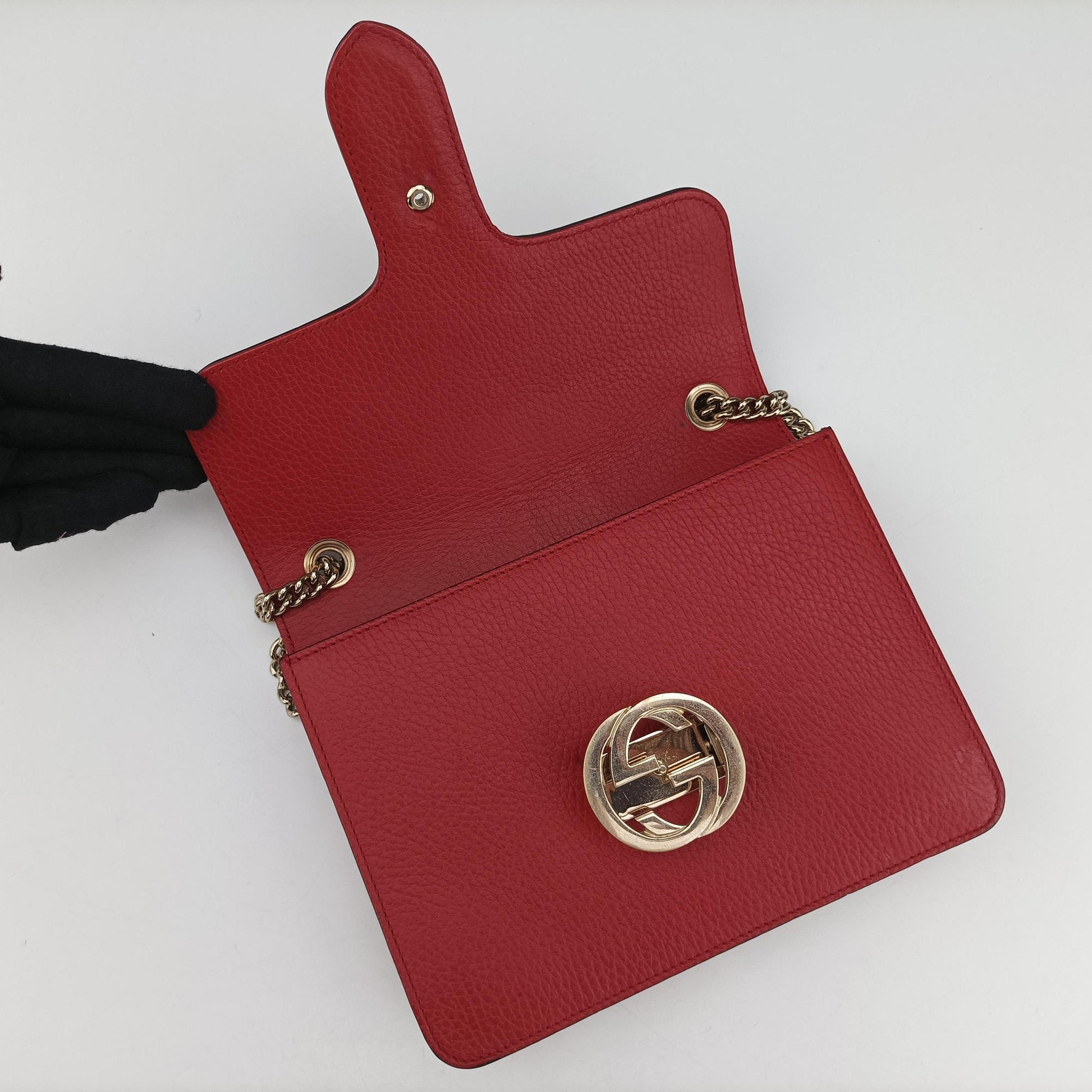 Interlocking G Red Leather 510304 D027275416インターロッキングG レッド レザー 510304 D027275416