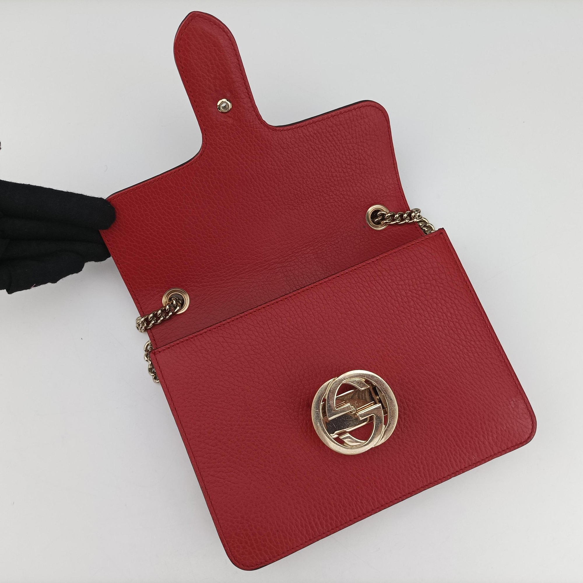 Interlocking G Red Leather 510304 D027275416インターロッキングG レッド レザー 510304 D027275416