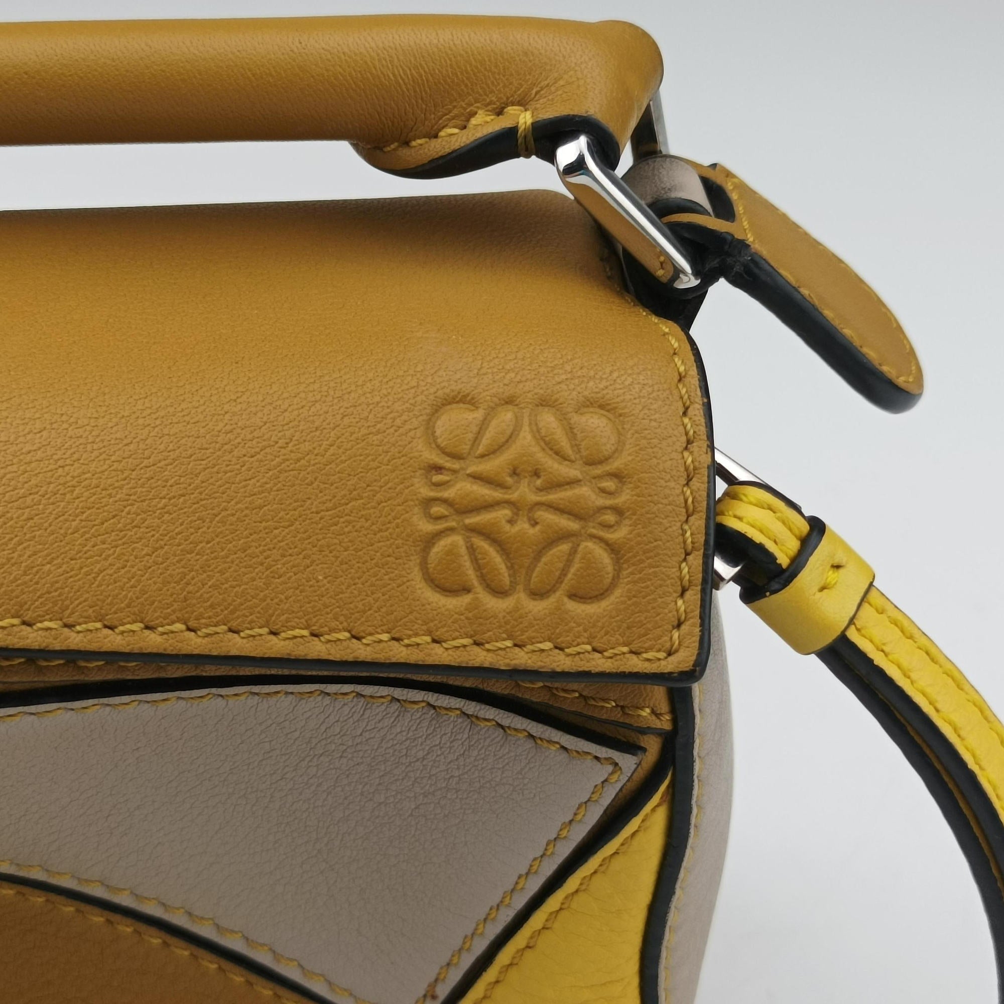 Puzzle　mini Beige × Khaki × Yellow Leather 06 19 38パズル ミニ ベージュ × カーキ × イエロー レザー 06 19 38