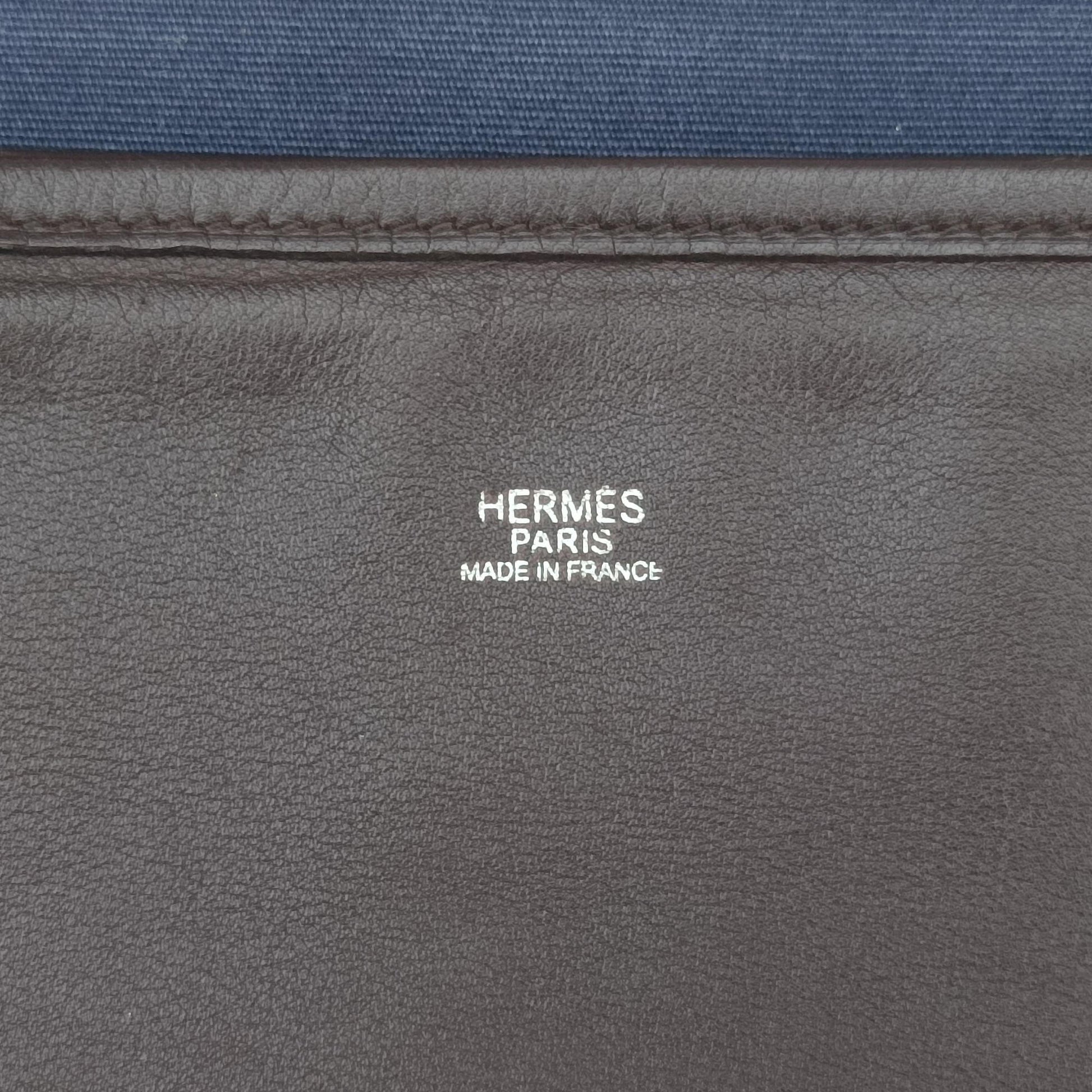 Mrs. Hippie Brown Toile Officier × Veau Swift  J▢Iミセスヒッピー ブラック トワルオフィシエ× ヴォー・スイフト J▢I