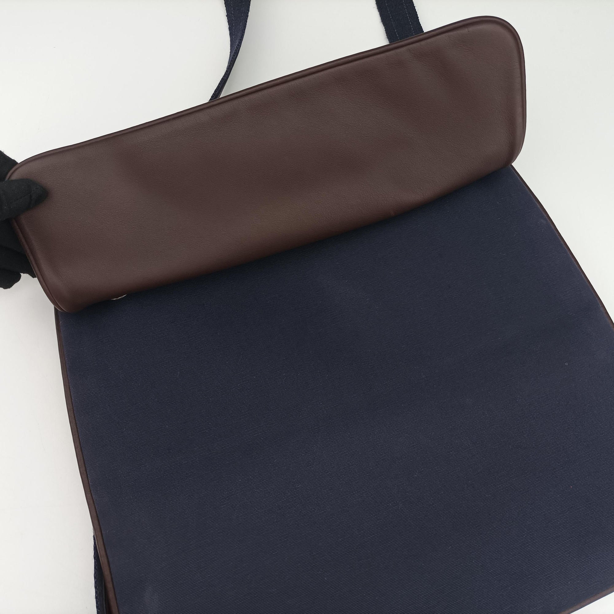 Mrs. Hippie Brown Toile Officier × Veau Swift  J▢Iミセスヒッピー ブラック トワルオフィシエ× ヴォー・スイフト J▢I