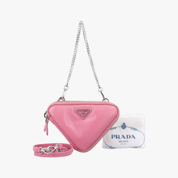 Triangle mini Pink Leather 1NR015 62トライアングル ミニ ピンク レザー 1NR015 62