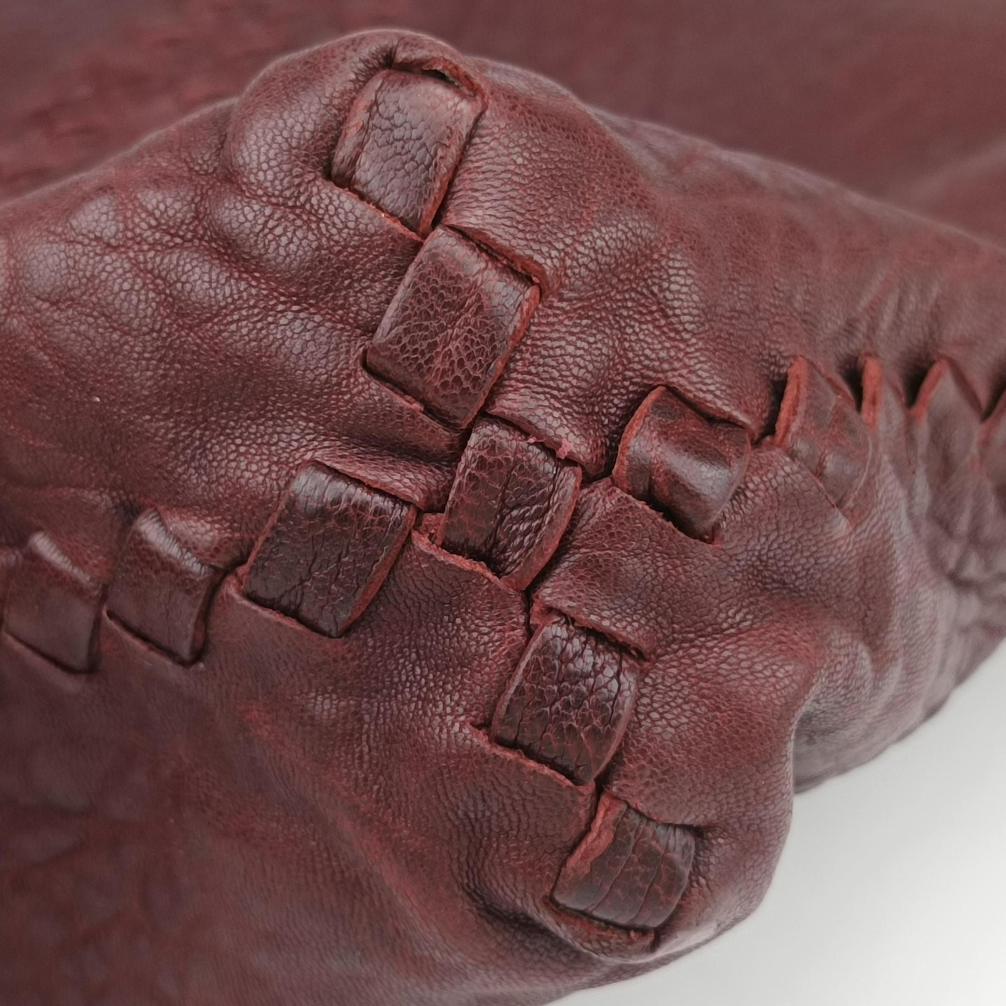 Intrecciato Burgundy Leather B00911669Bイントレチャート ワインレッド レザー B00911669B