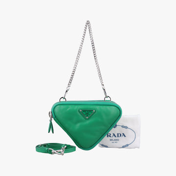 triangle mini Green Leather 1NR015 62トライアングル ミニ グリーン レザー 1NR015 62