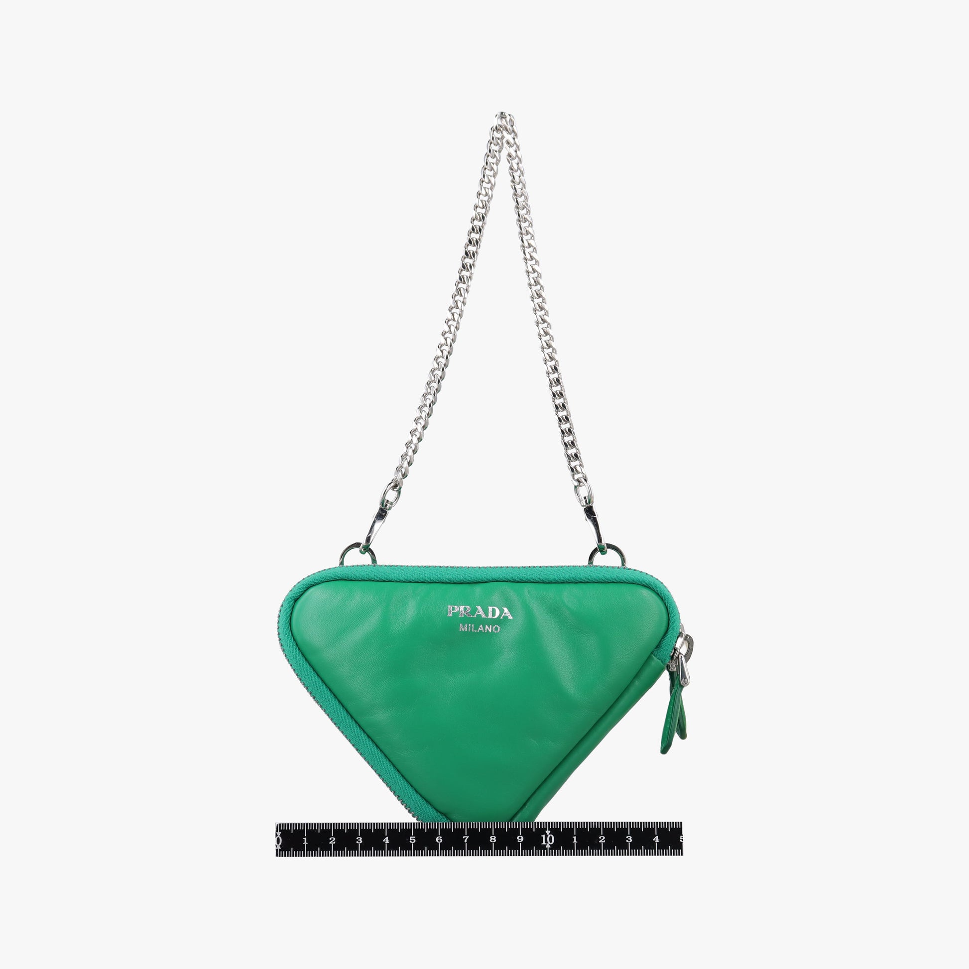 triangle mini Green Leather 1NR015 62トライアングル ミニ グリーン レザー 1NR015 62