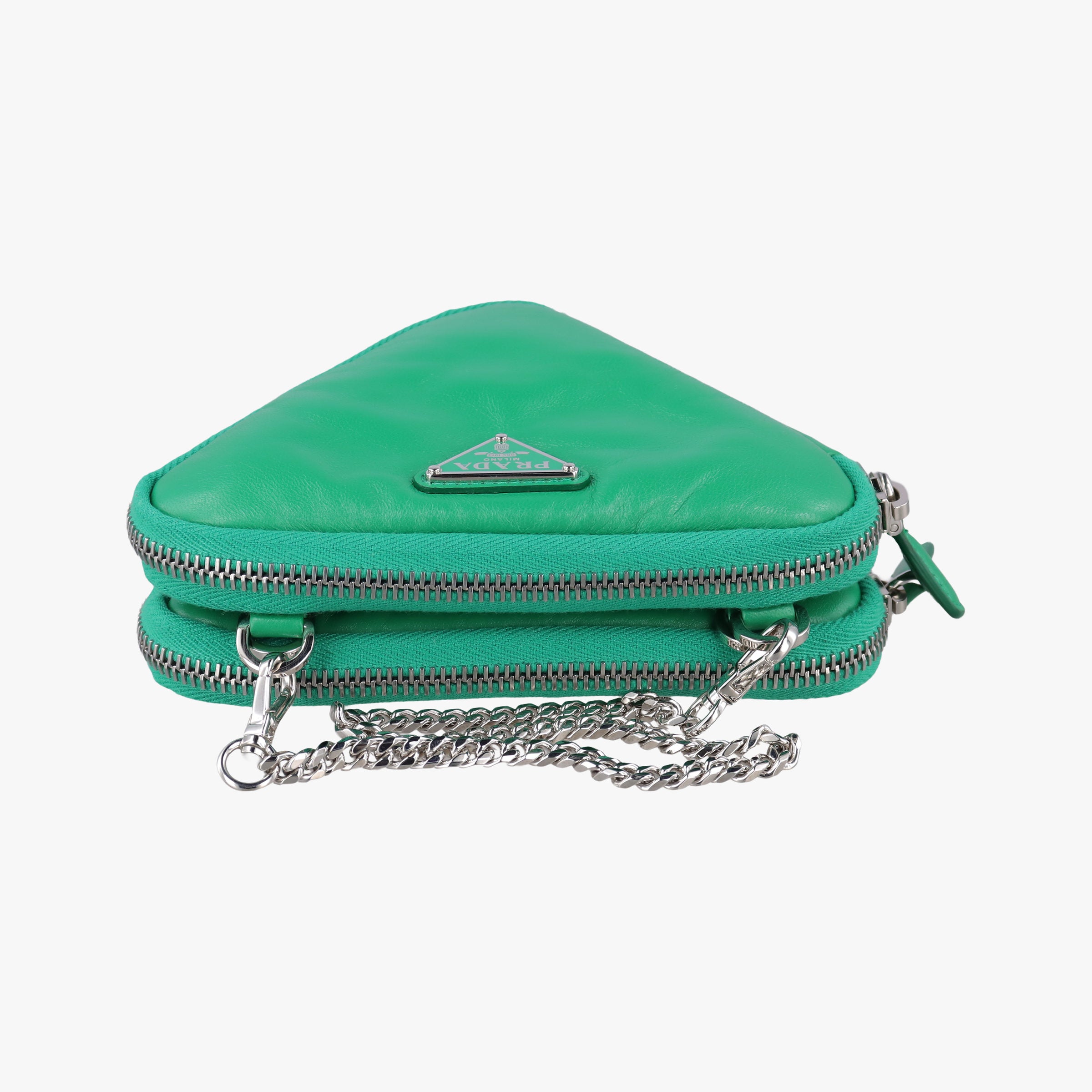 triangle mini Green Leather 1NR015 62トライアングル ミニ グリーン レザー 1NR015 62