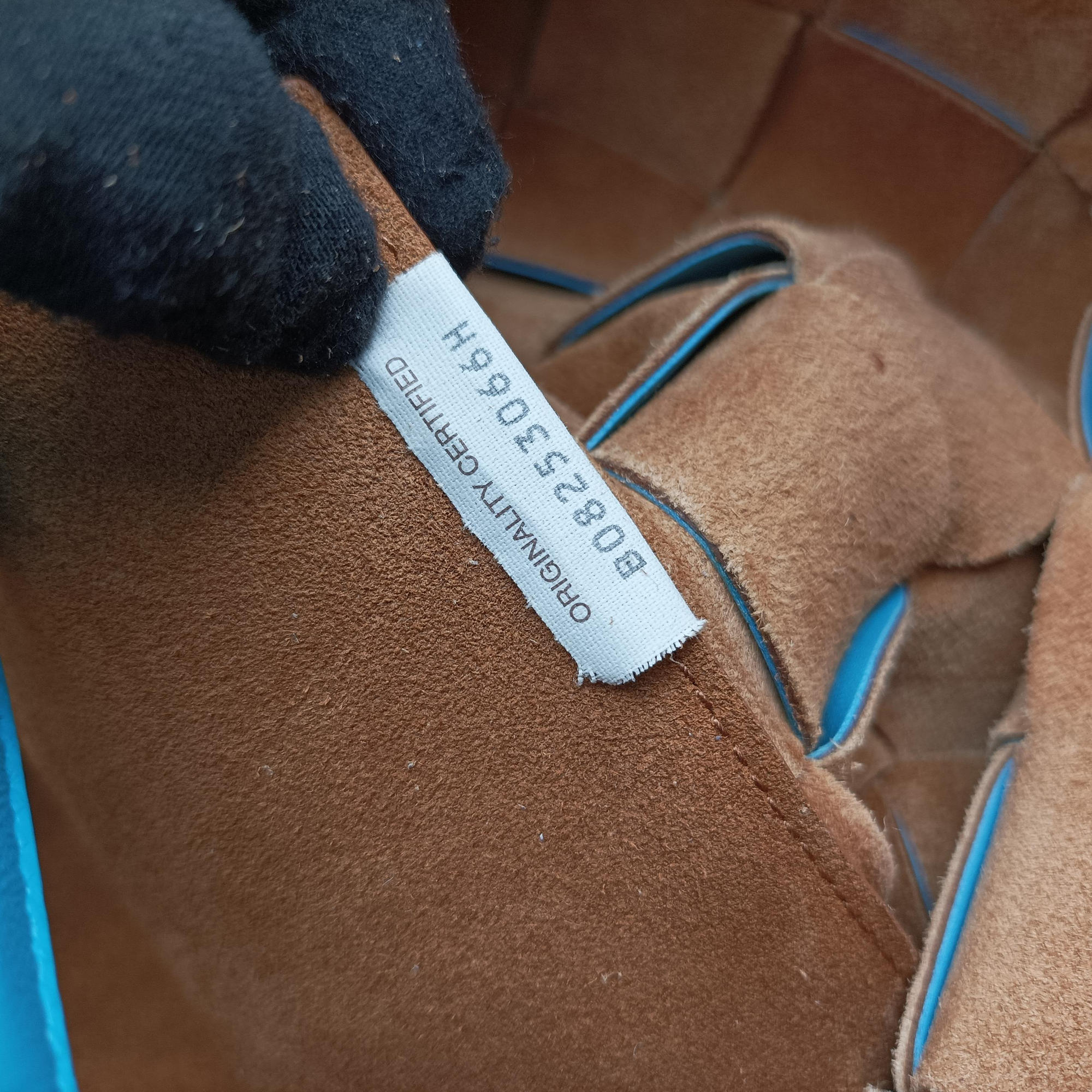 padded intrecciato Blue lambskin B08253066Hパデッド イントレチャート ブルー ラムスキン B08253066H