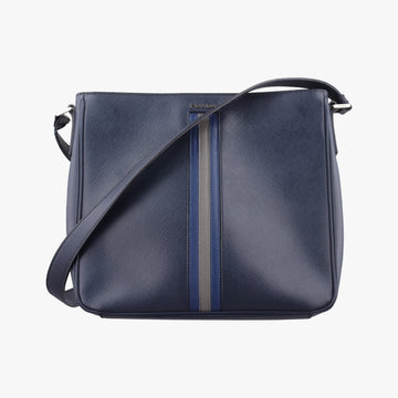Stripe Navy × Blue × Gray Saffiano Leather 180/Dストライプ ネイビー × ブルー × グレー サフィアーノレザー 180/D