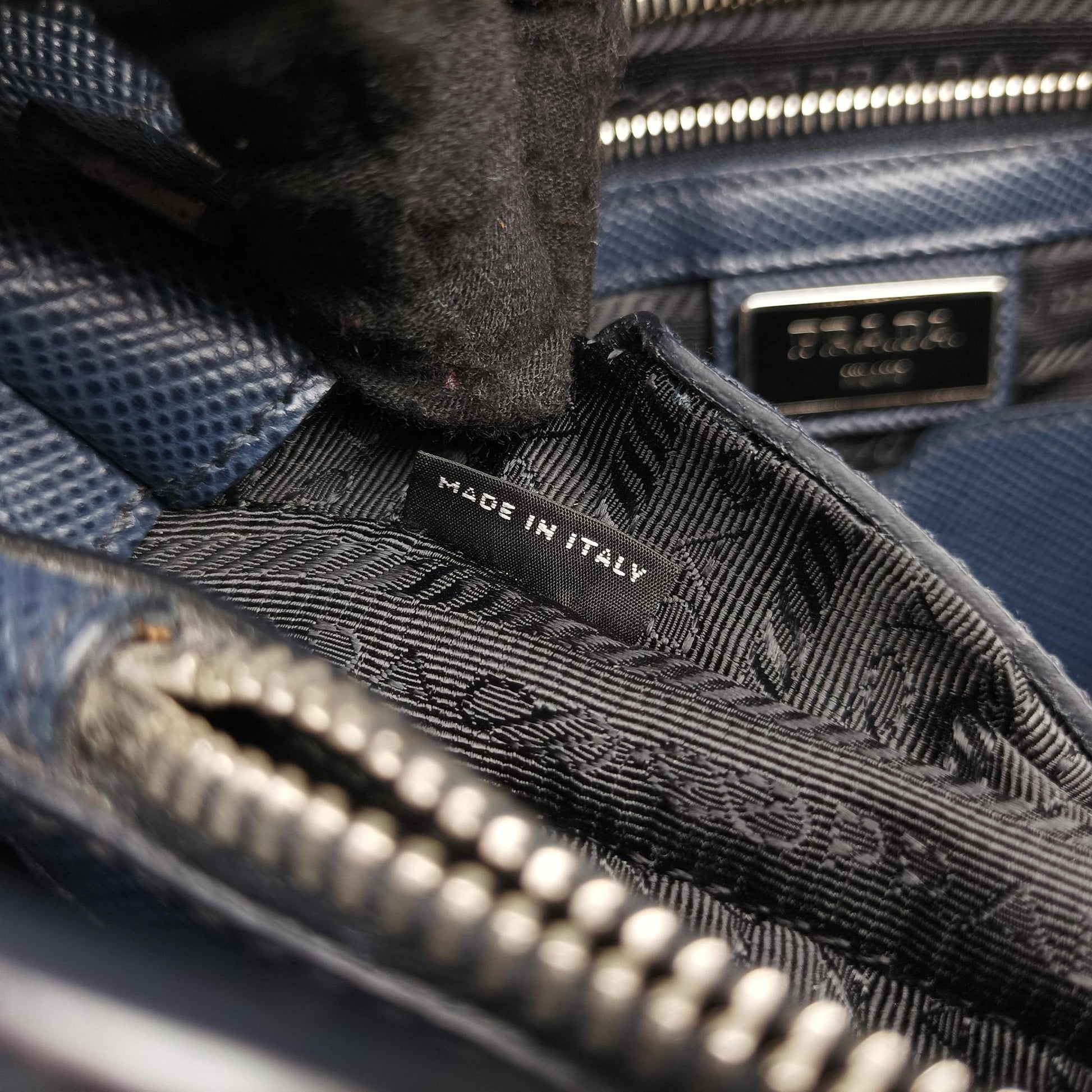 Stripe Navy × Blue × Gray Saffiano Leather 180/Dストライプ ネイビー × ブルー × グレー サフィアーノレザー 180/D