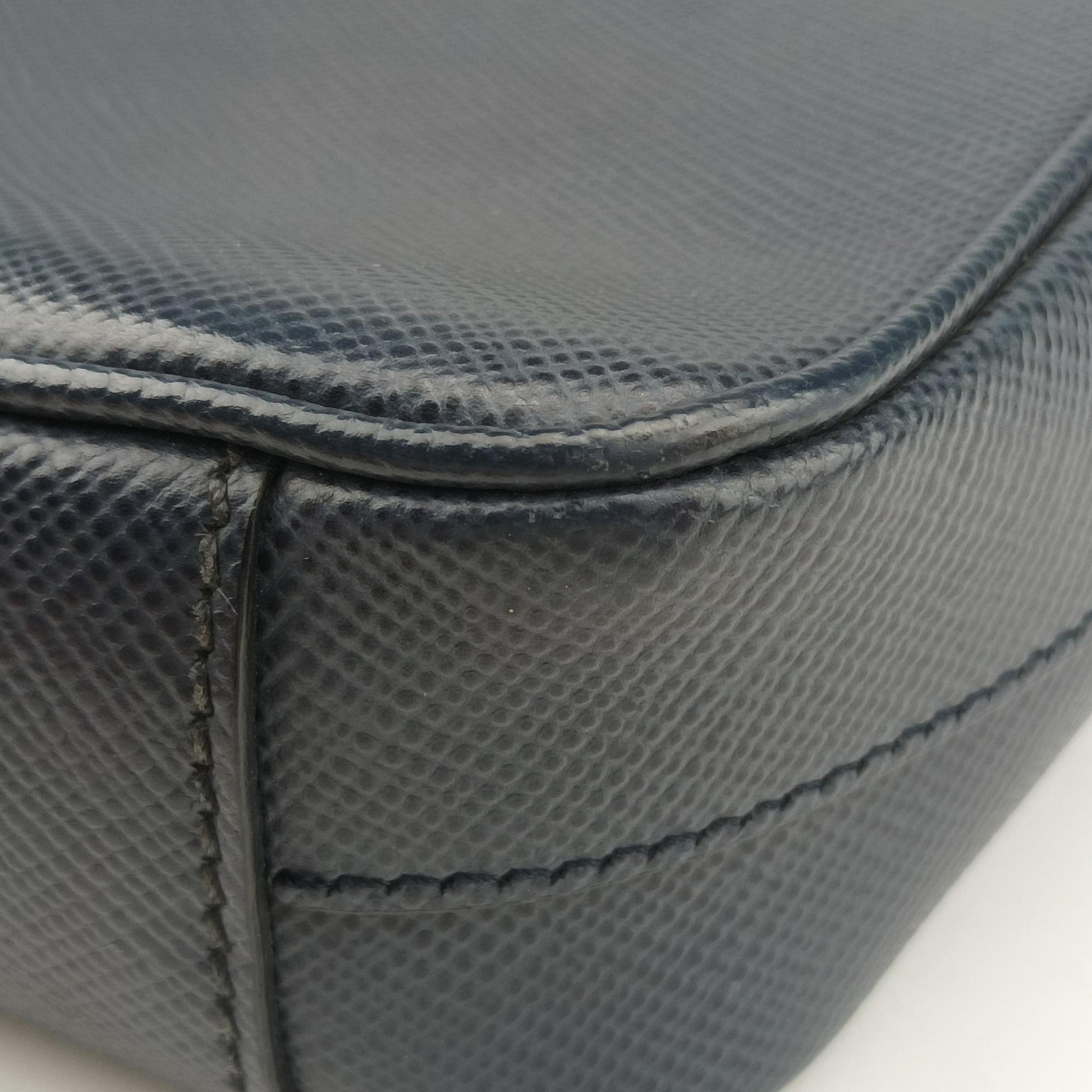 Stripe Navy × Blue × Gray Saffiano Leather 180/Dストライプ ネイビー × ブルー × グレー サフィアーノレザー 180/D