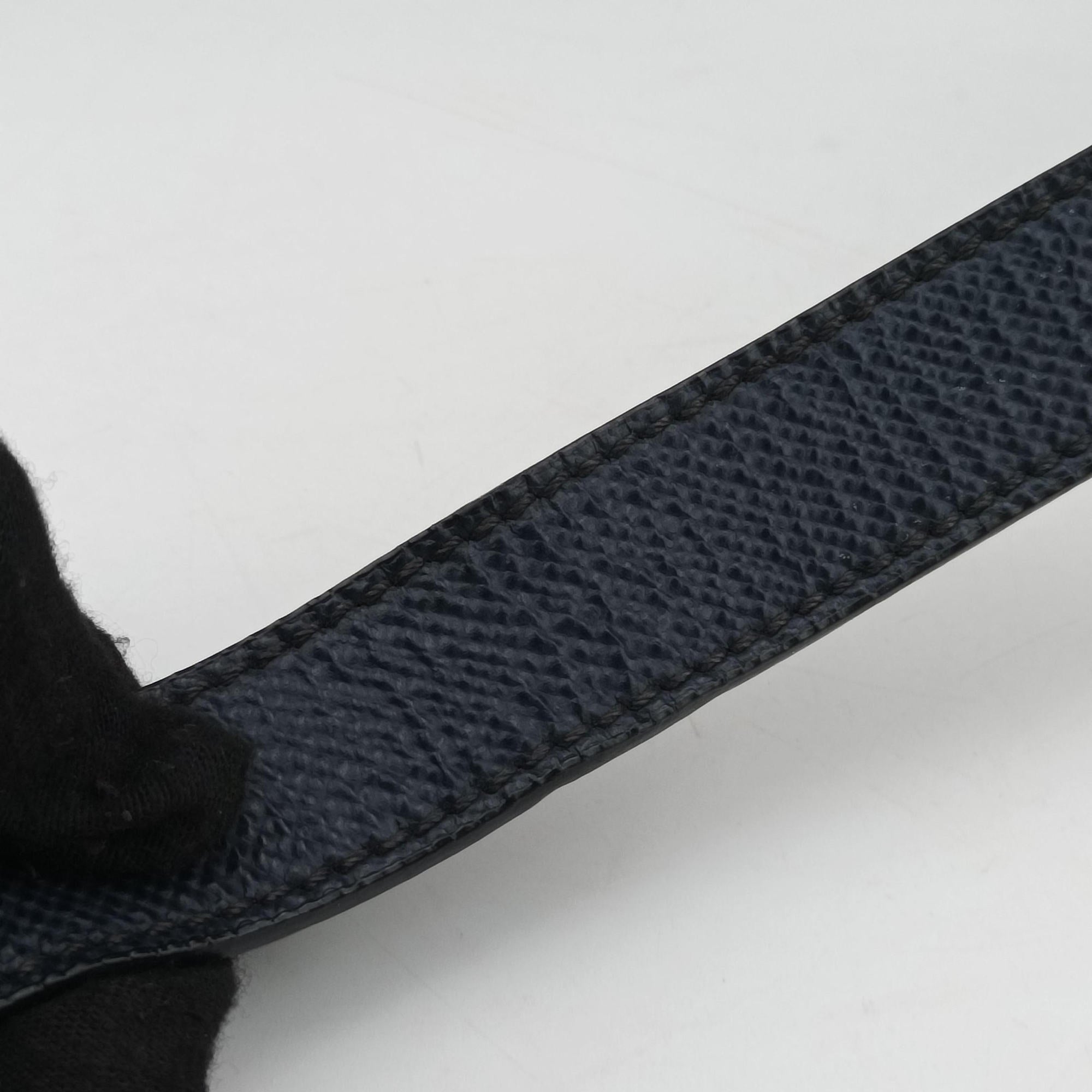 Stripe Navy × Blue × Gray Saffiano Leather 180/Dストライプ ネイビー × ブルー × グレー サフィアーノレザー 180/D