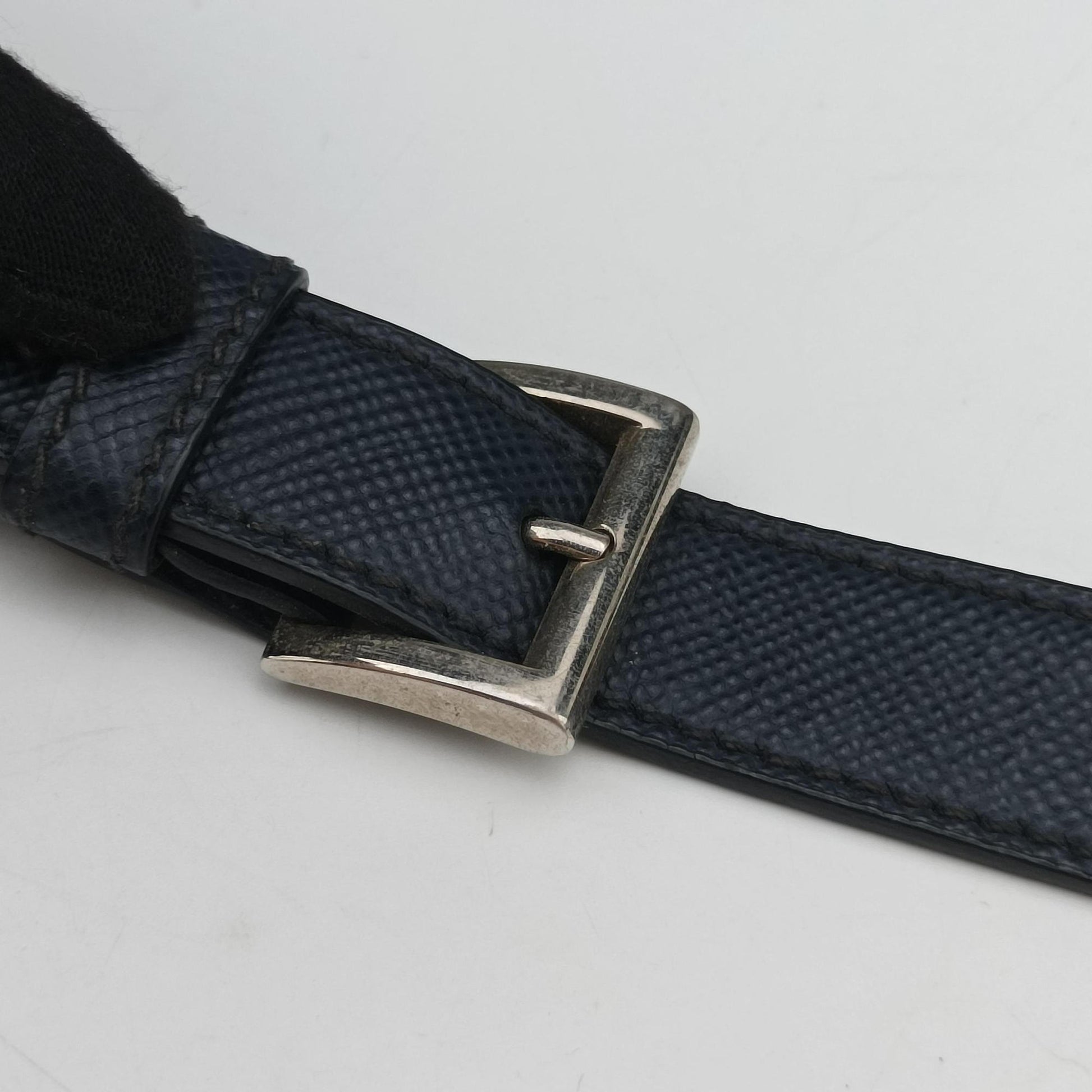 Stripe Navy × Blue × Gray Saffiano Leather 180/Dストライプ ネイビー × ブルー × グレー サフィアーノレザー 180/D