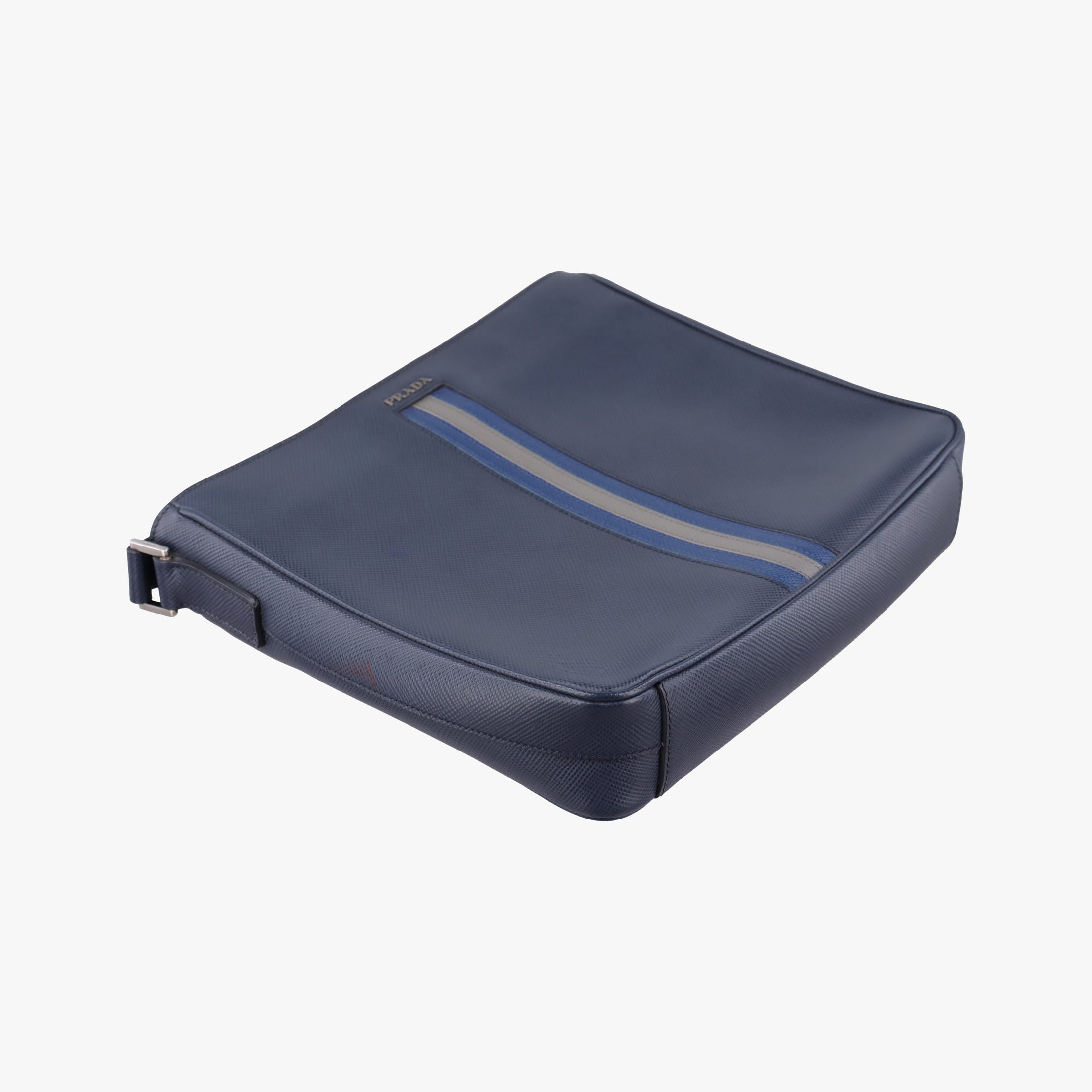 Stripe Navy × Blue × Gray Saffiano Leather 180/Dストライプ ネイビー × ブルー × グレー サフィアーノレザー 180/D