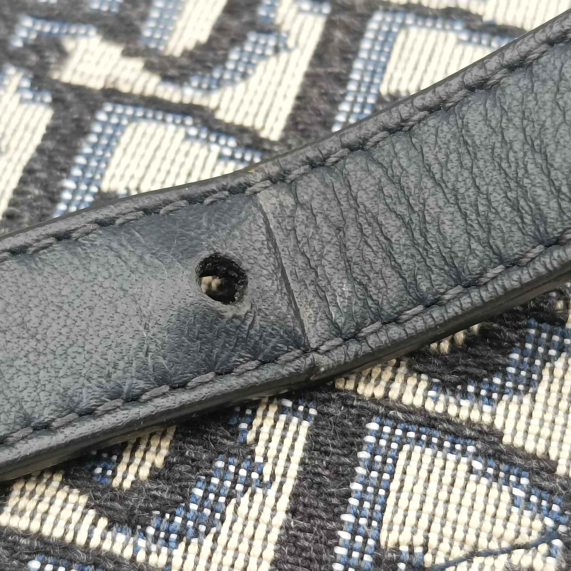 Saddle Navy Jacquard×Leather 12-MA-0149サドル ネイビー ジャガード×レザー 12-MA-0149