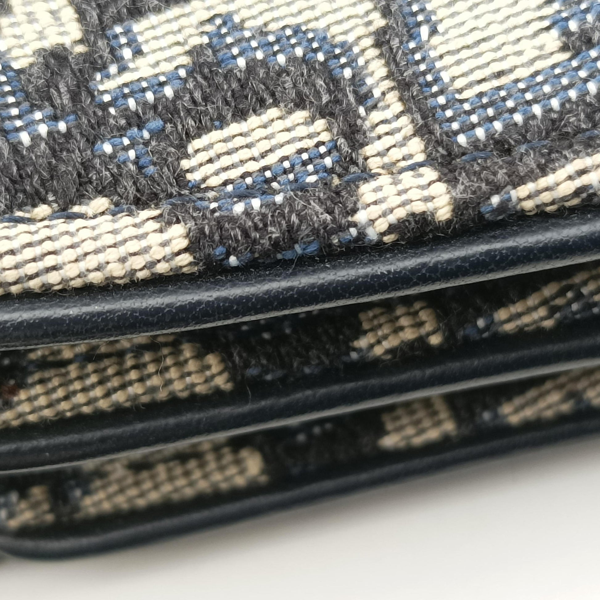Saddle Navy Jacquard×Leather 12-MA-0149サドル ネイビー ジャガード×レザー 12-MA-0149