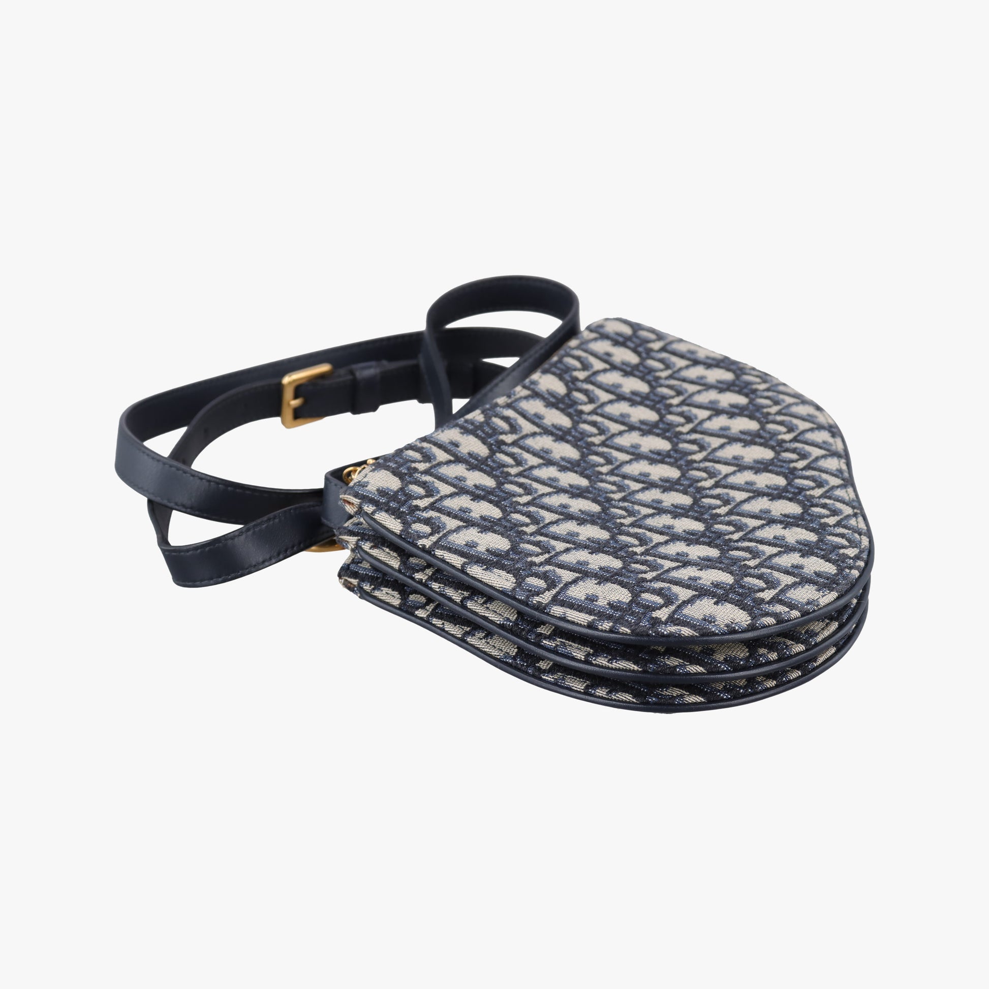 Saddle Navy Jacquard×Leather 12-MA-0149サドル ネイビー ジャガード×レザー 12-MA-0149