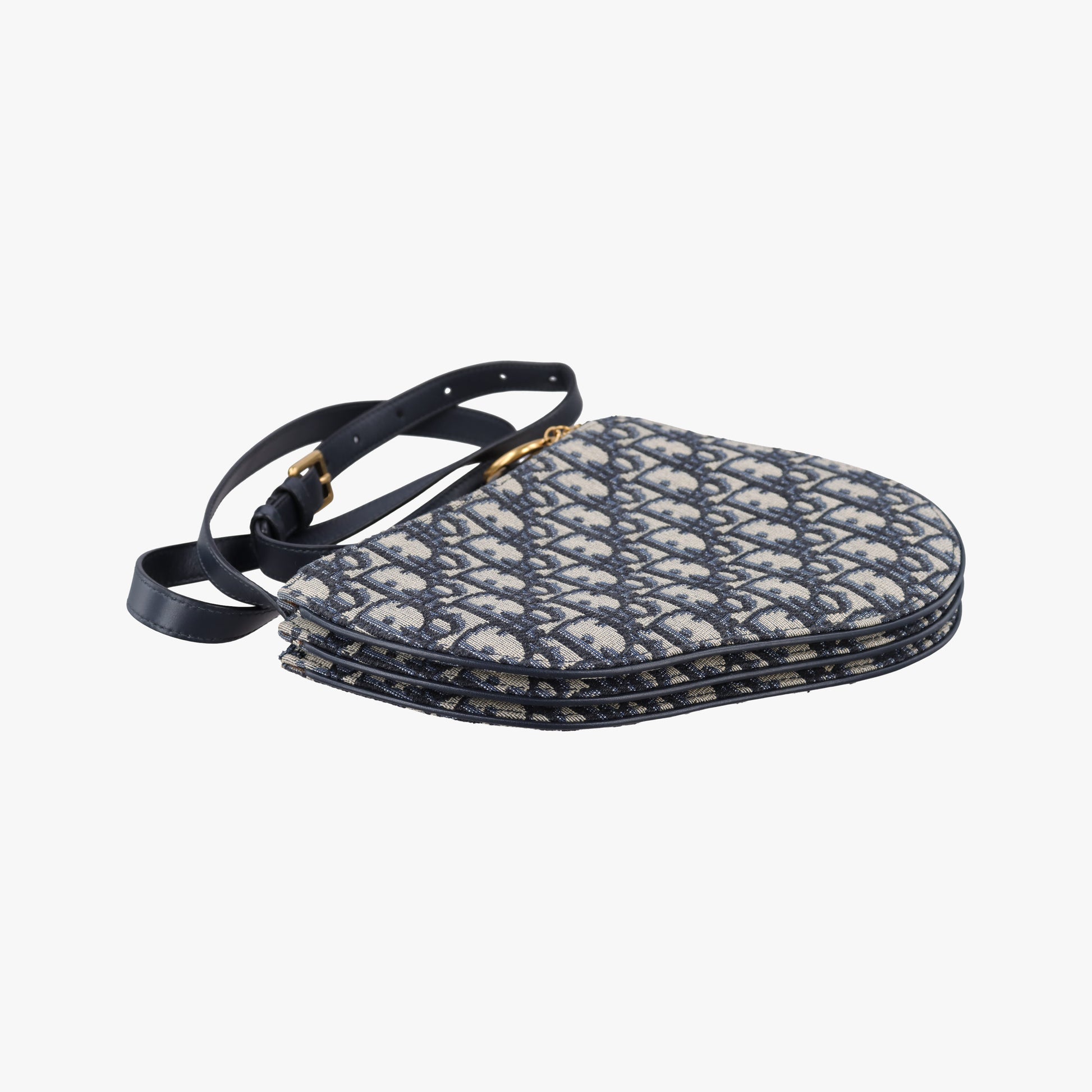 Saddle Navy Jacquard×Leather 12-MA-0149サドル ネイビー ジャガード×レザー 12-MA-0149