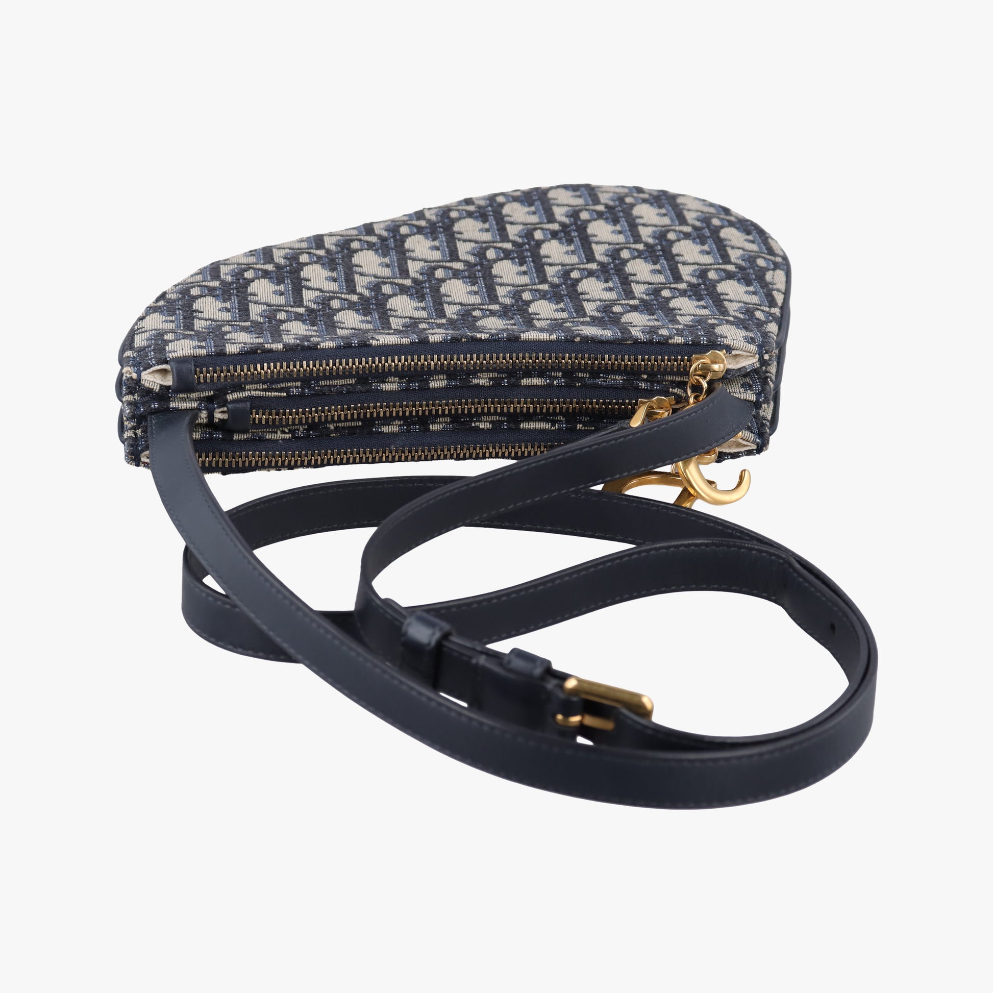 Saddle Navy Jacquard×Leather 12-MA-0149サドル ネイビー ジャガード×レザー 12-MA-0149
