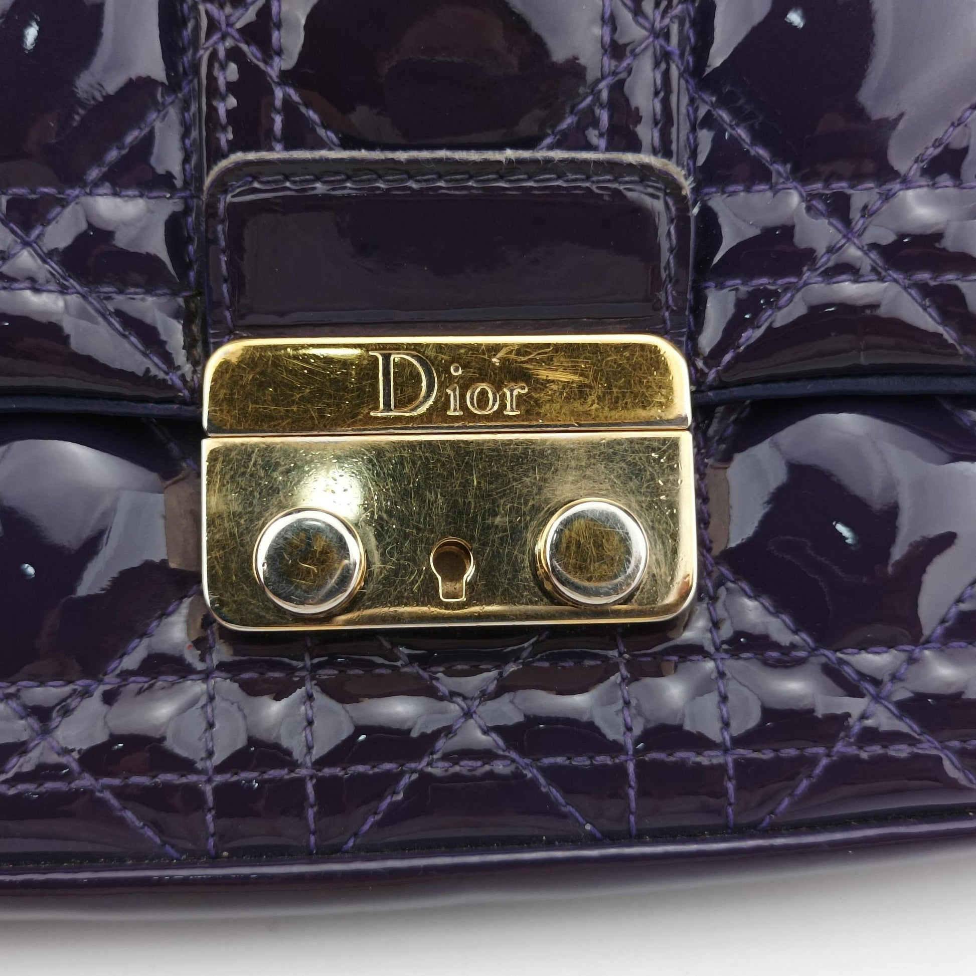 Miss Dior Cannage New Rock Purple Patent 24-MA-0193ミス ディオール カナージュ ニューロック パープル パテント 24-MA-0193