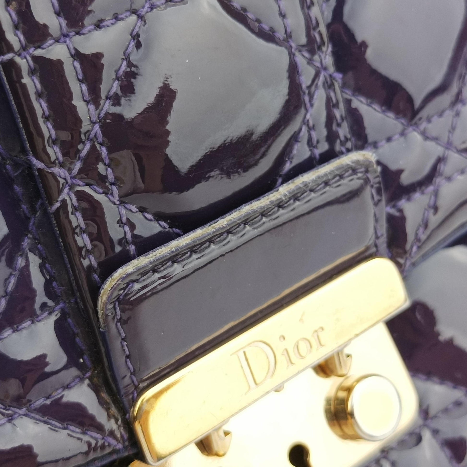 Miss Dior Cannage New Rock Purple Patent 24-MA-0193ミス ディオール カナージュ ニューロック パープル パテント 24-MA-0193