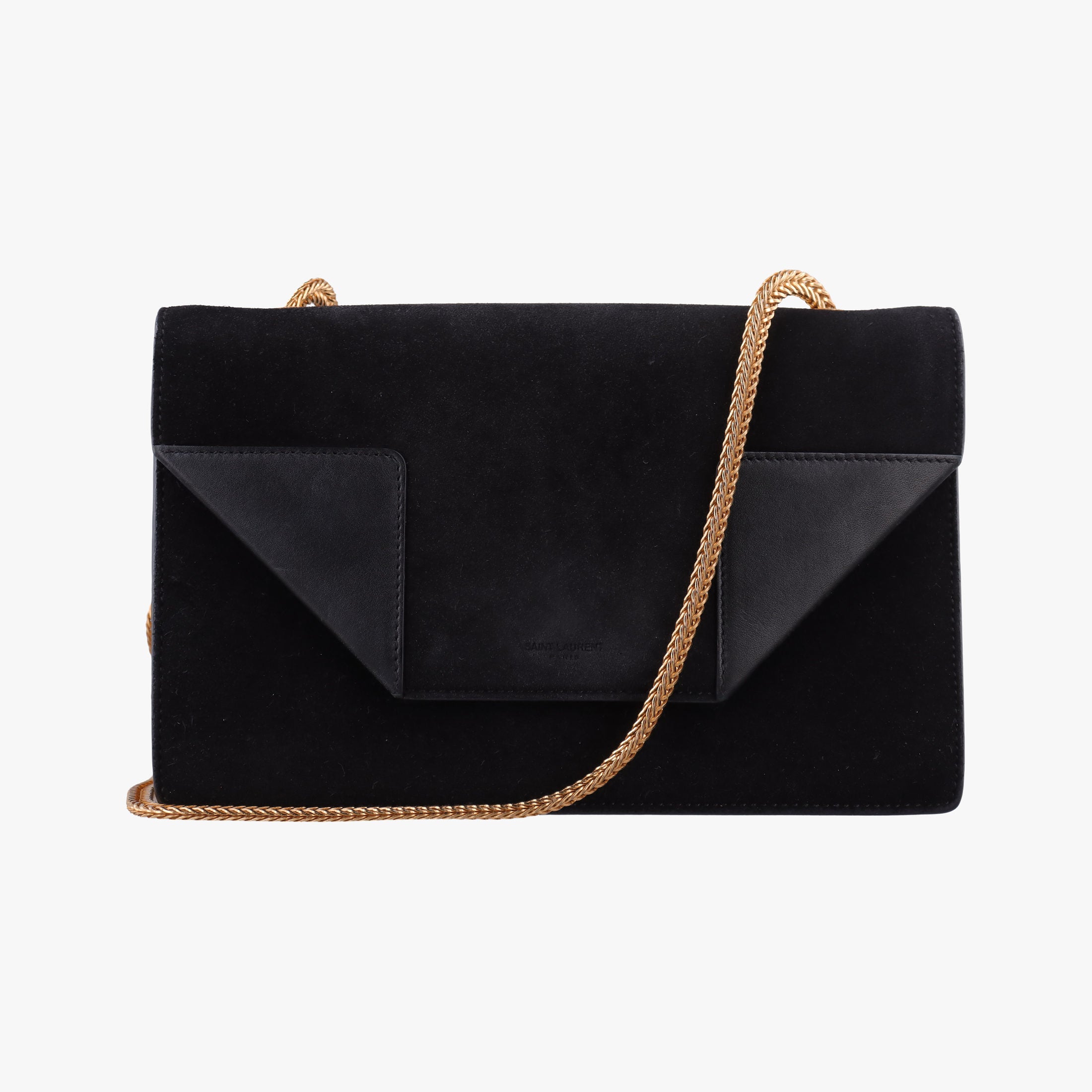 Small Betty Flap Black Suede × Leather 314516 BCI314516.0216ベティ スモール ブラック スエード × レザー 314516 BCI314516.0216