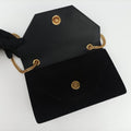 Small Betty Flap Black Suede × Leather 314516 BCI314516.0216ベティ スモール ブラック スエード × レザー 314516 BCI314516.0216