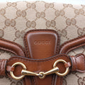 Lady Web Brown canvas×leather 383848 D019281185レディ ウェブ ブラウン キャンバス×レザー 383848 D019281185
