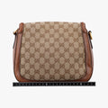 Lady Web Brown canvas×leather 383848 D019281185レディ ウェブ ブラウン キャンバス×レザー 383848 D019281185