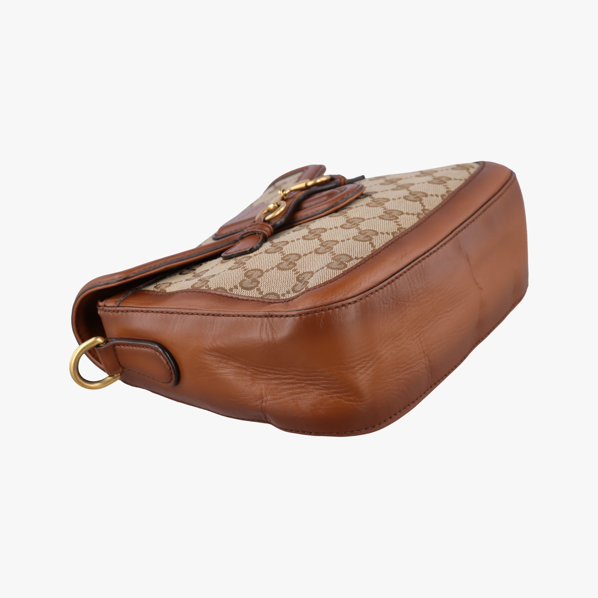 Lady Web Brown canvas×leather 383848 D019281185レディ ウェブ ブラウン キャンバス×レザー 383848 D019281185