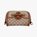 Lady Web Brown canvas×leather 383848 D019281185レディ ウェブ ブラウン キャンバス×レザー 383848 D019281185