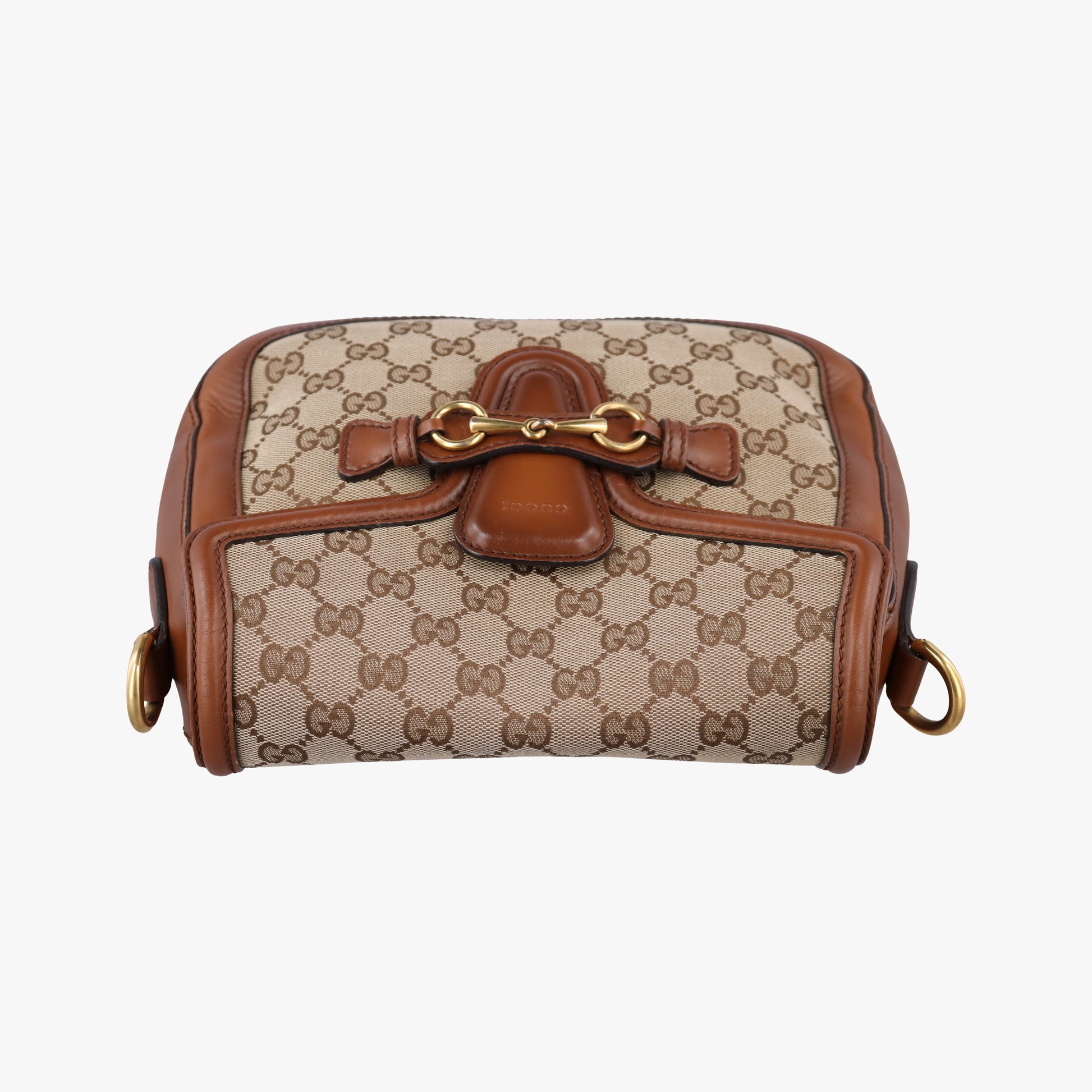 Lady Web Brown canvas×leather 383848 D019281185レディ ウェブ ブラウン キャンバス×レザー 383848 D019281185