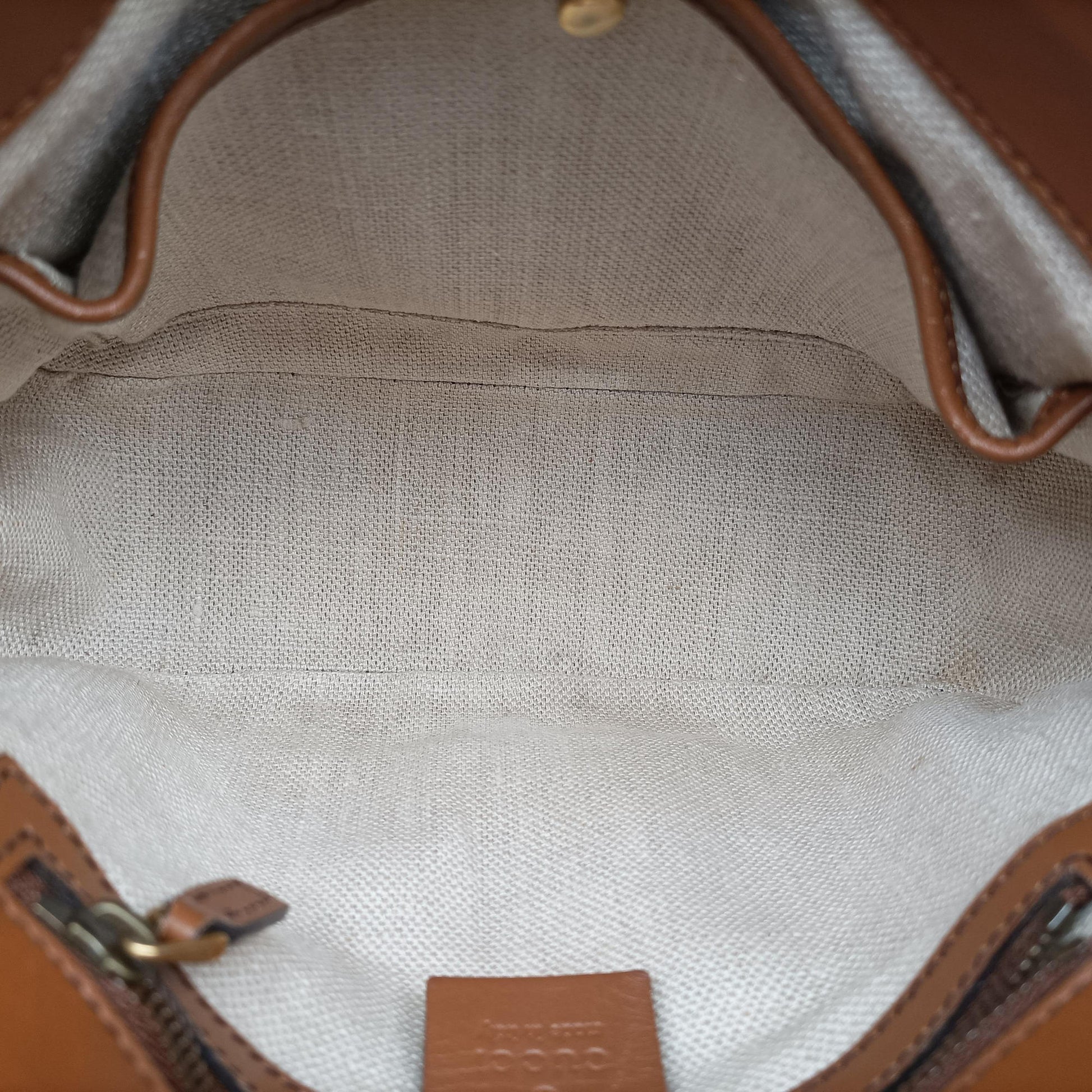 Lady Web Brown canvas×leather 383848 D019281185レディ ウェブ ブラウン キャンバス×レザー 383848 D019281185