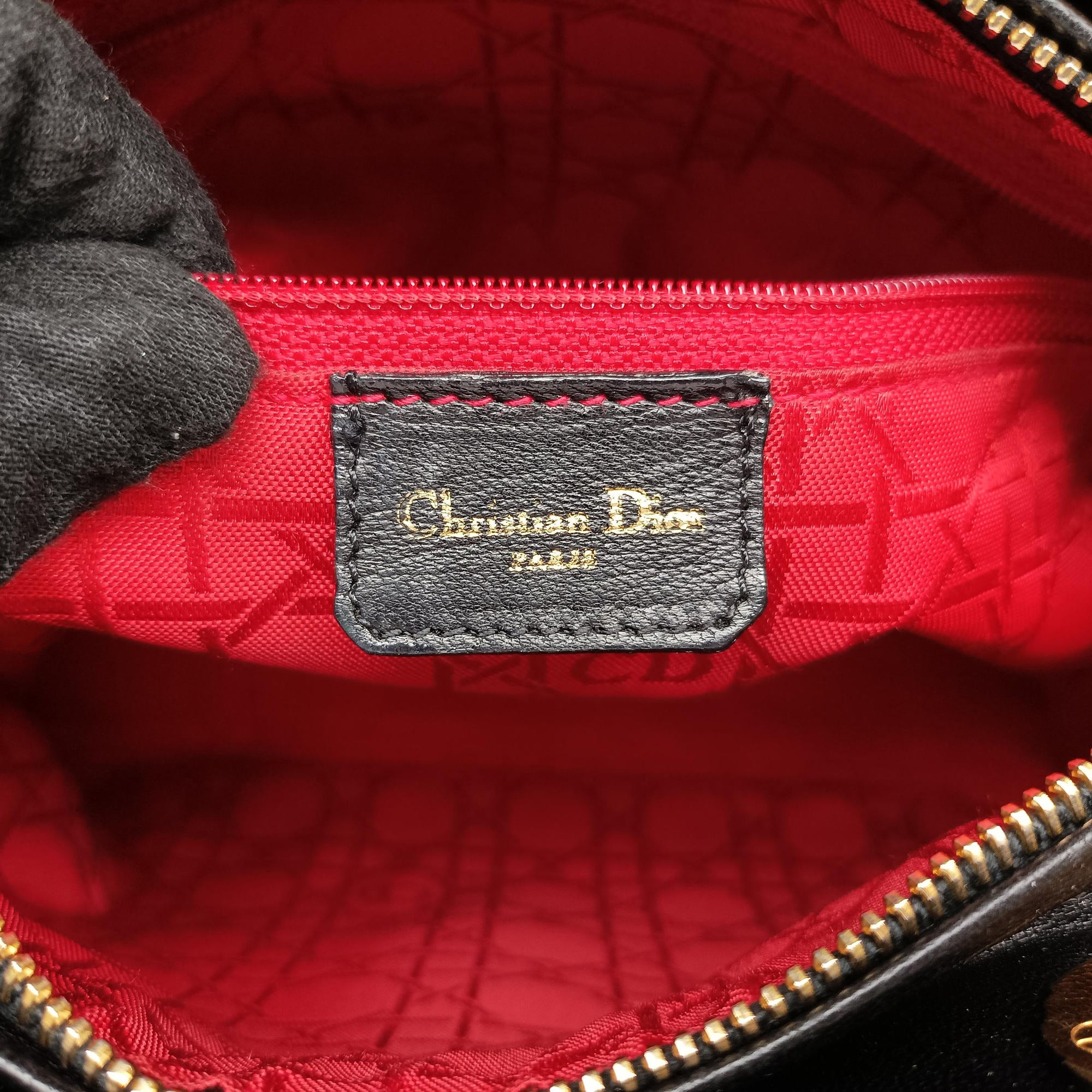 Lady Dior Black lambskin MA-0917レディディオール ブラック ラムスキン MA-0917